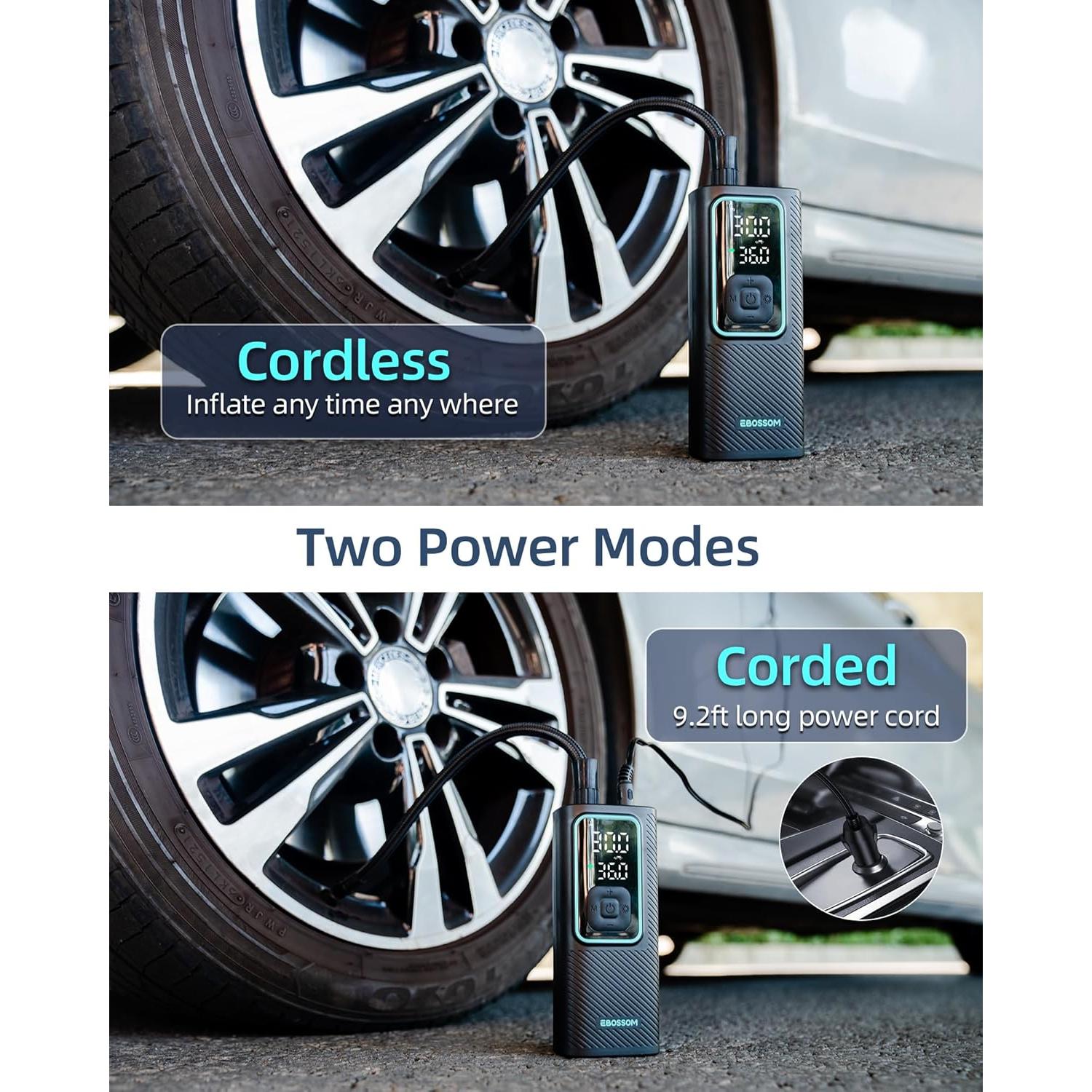 Compresor de Aire Portátil EBOSSOM I7 Pro 150 PSI Batería 6000mAh