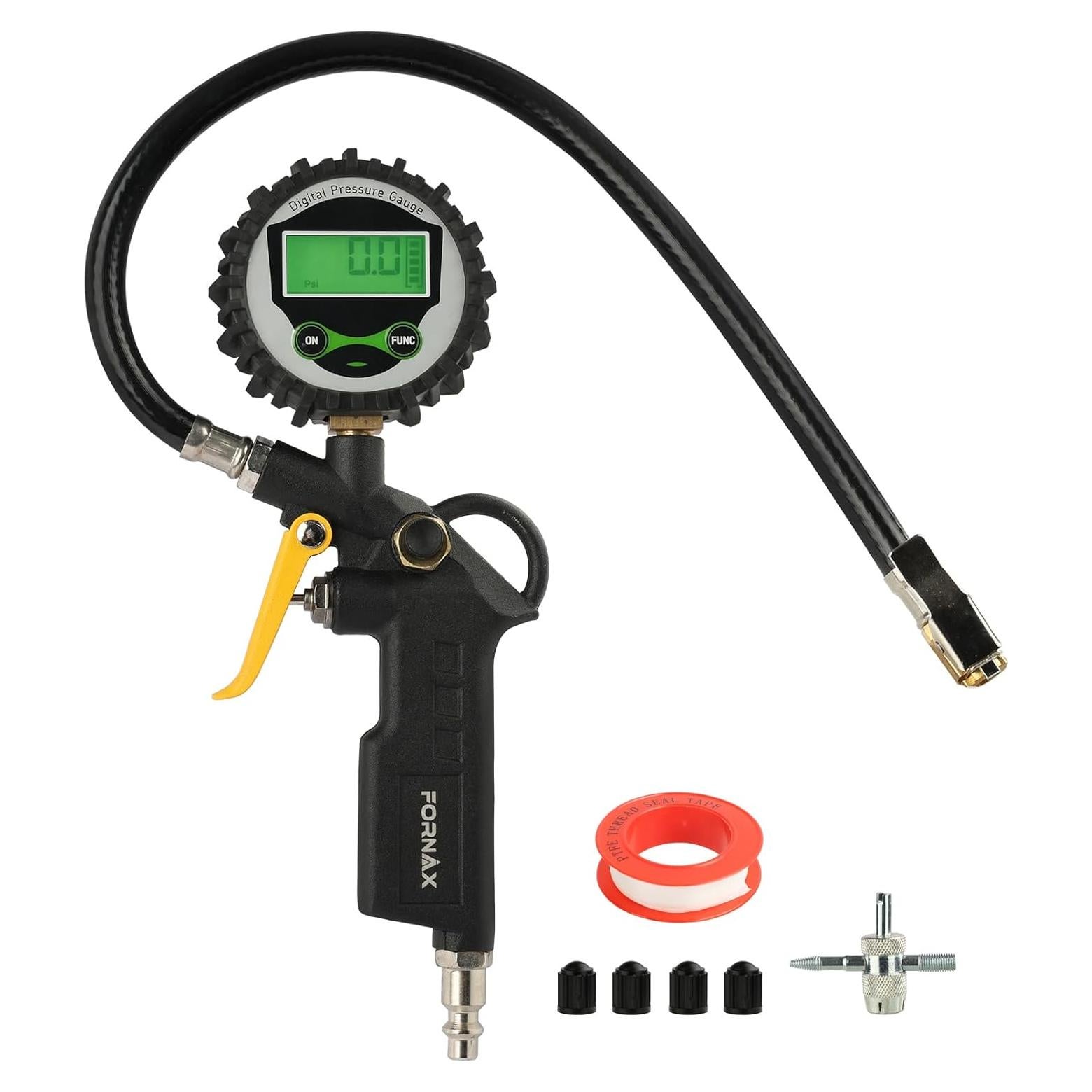 Inflador de Neumáticos Digital FORNAX con Manómetro 200 PSI