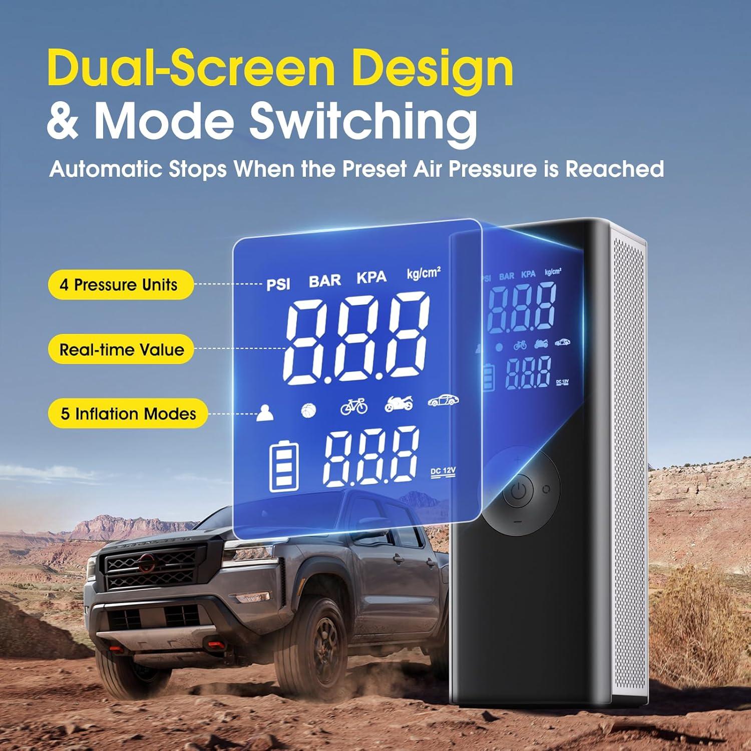 Compresor de Aire Portátil FLYKID T2250 150 PSI Batería 20000mAh