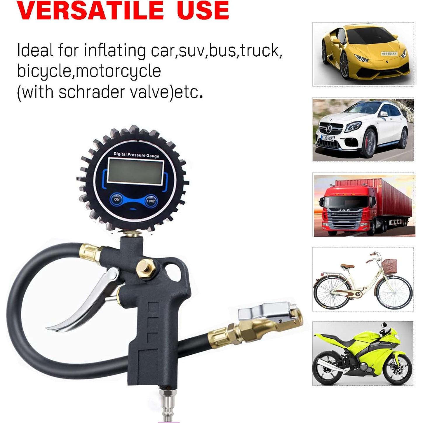 Medidor Digital de Presión de Neumáticos Pinkjoy 250 PSI