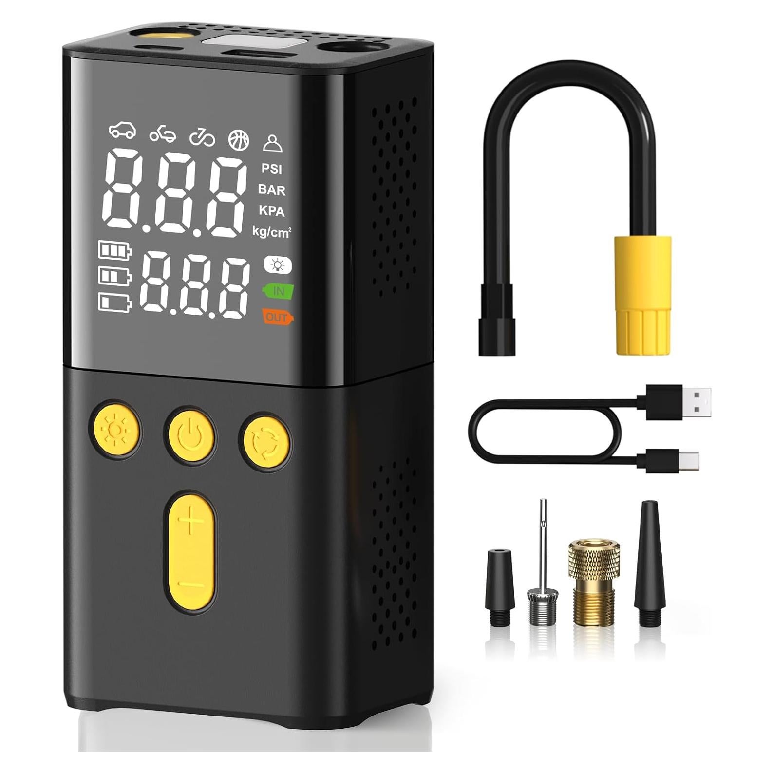 Inflador de Neumáticos Portátil BAIPENY 150 PSI con Manómetro