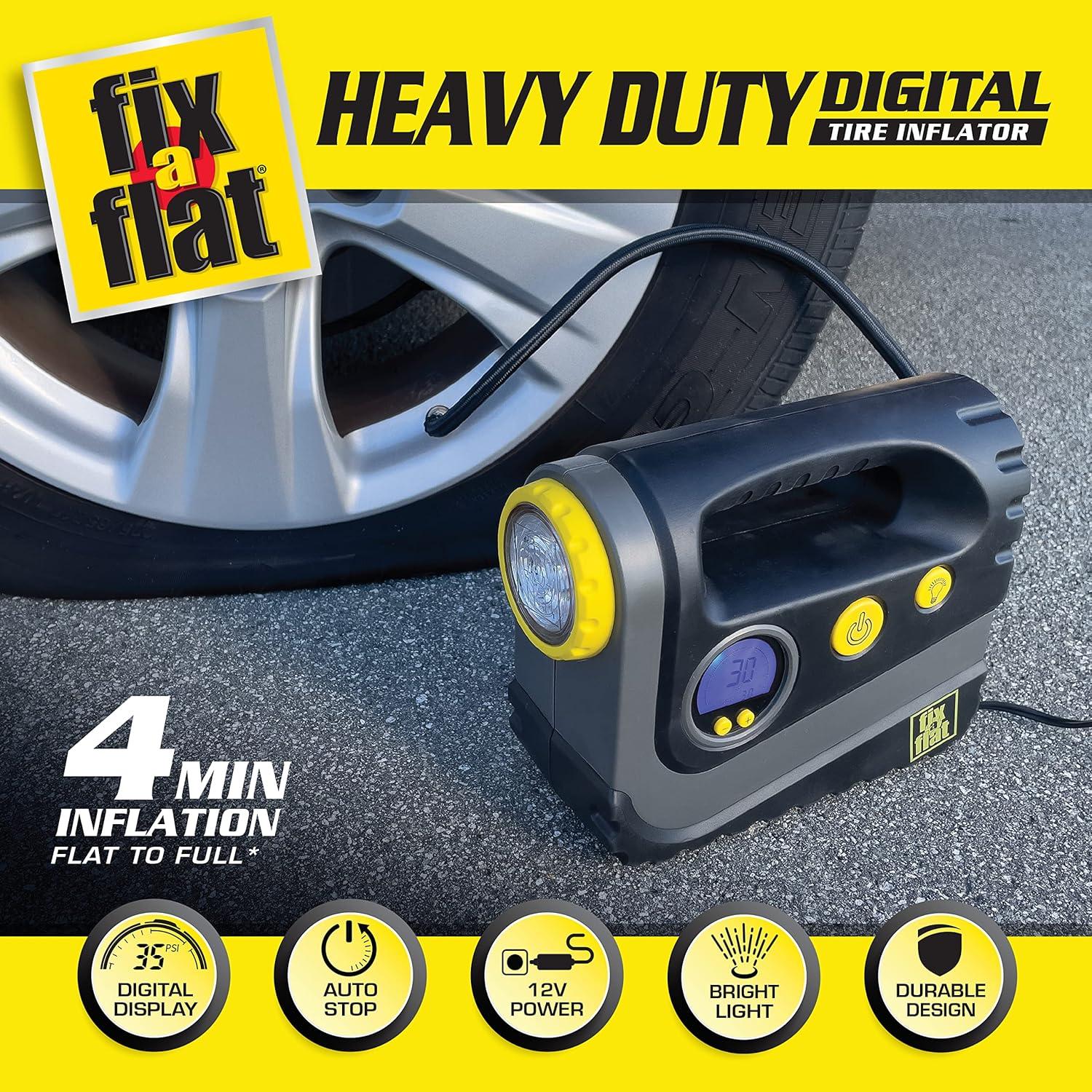 Inflador de Neumáticos Fix-a-Flat S40072 12V Digital 99 PSI
