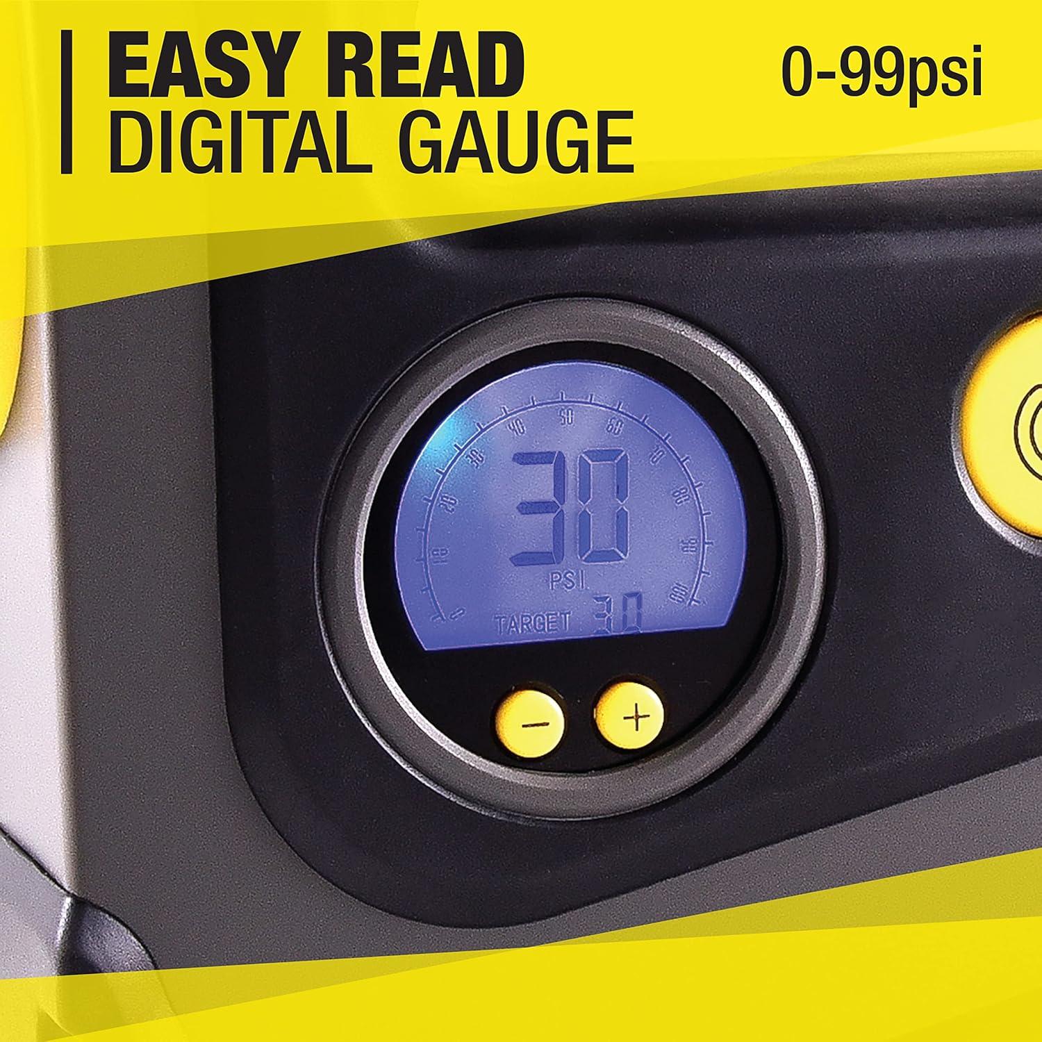 Inflador de Neumáticos Fix-a-Flat S40072 12V Digital 99 PSI