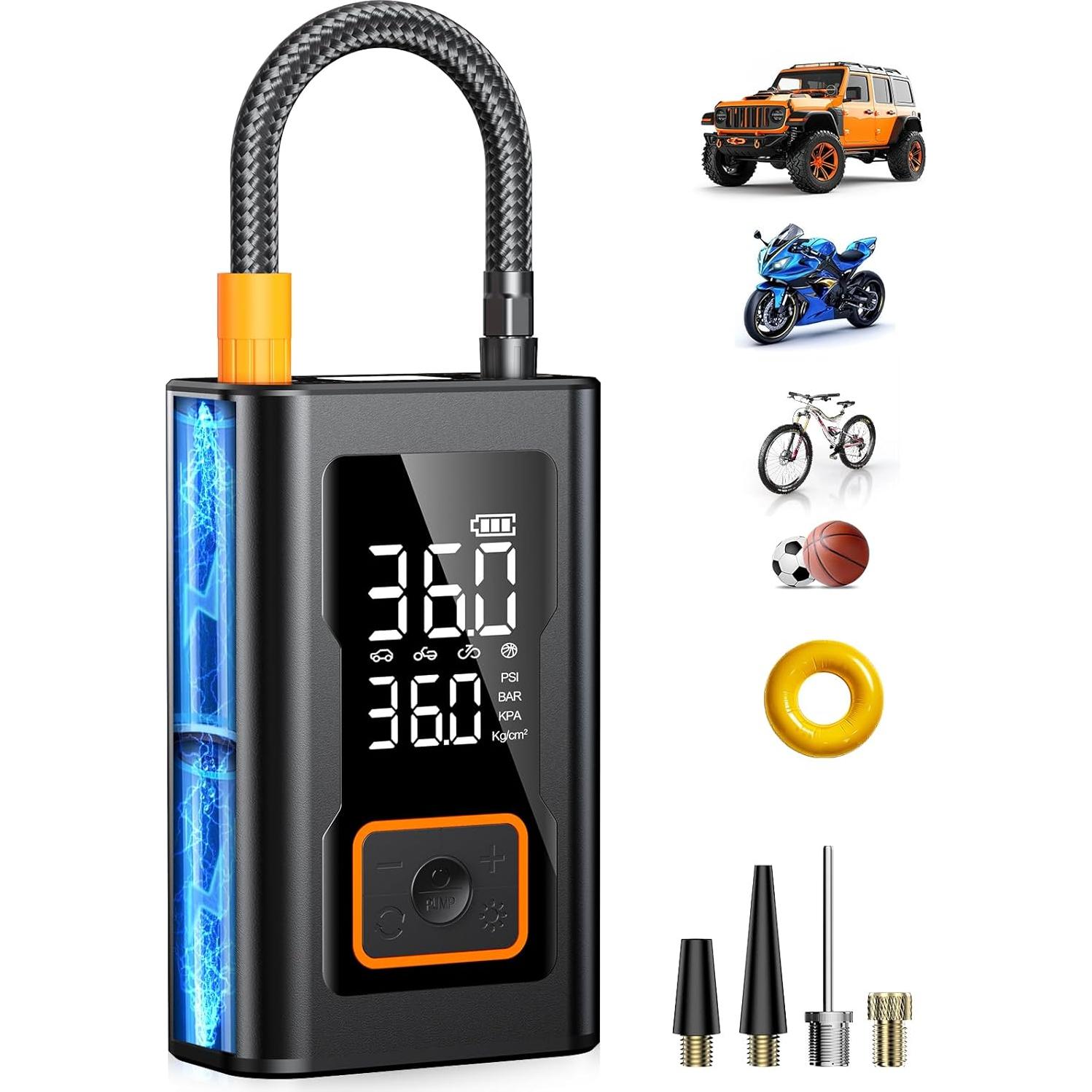 Compresor de Aire Portátil LYTFEI 150 PSI con Luz LED