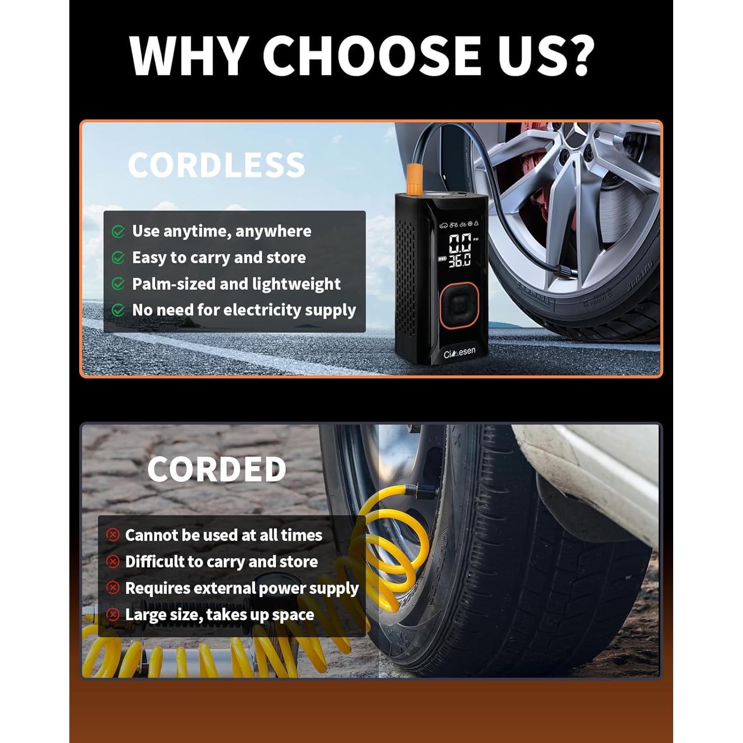 Compresor de Aire Portátil Cimesen 150 PSI Inalámbrico