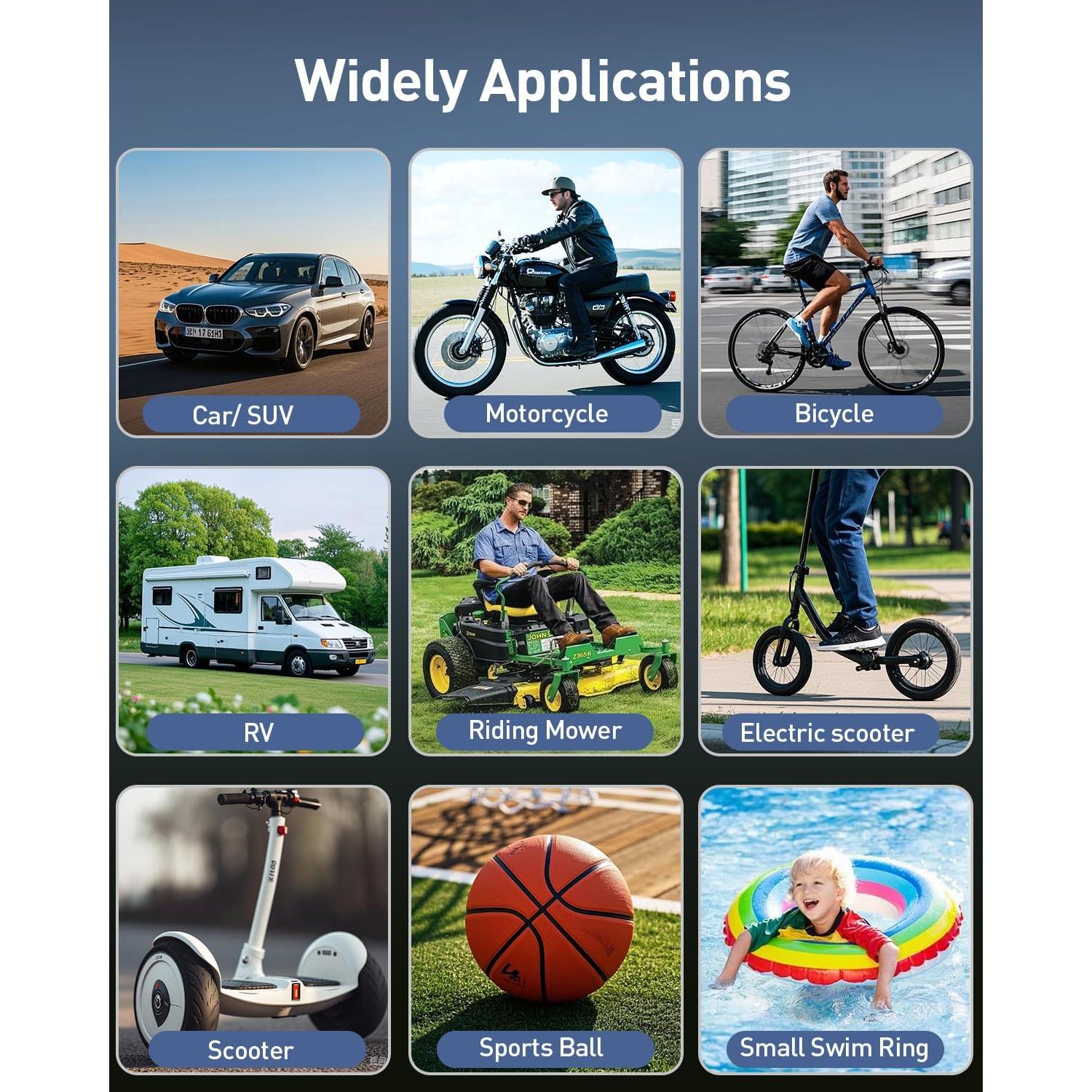 Compresor de Aire Portátil HIPOM AJ-007 150 PSI Batería 10000 mAh