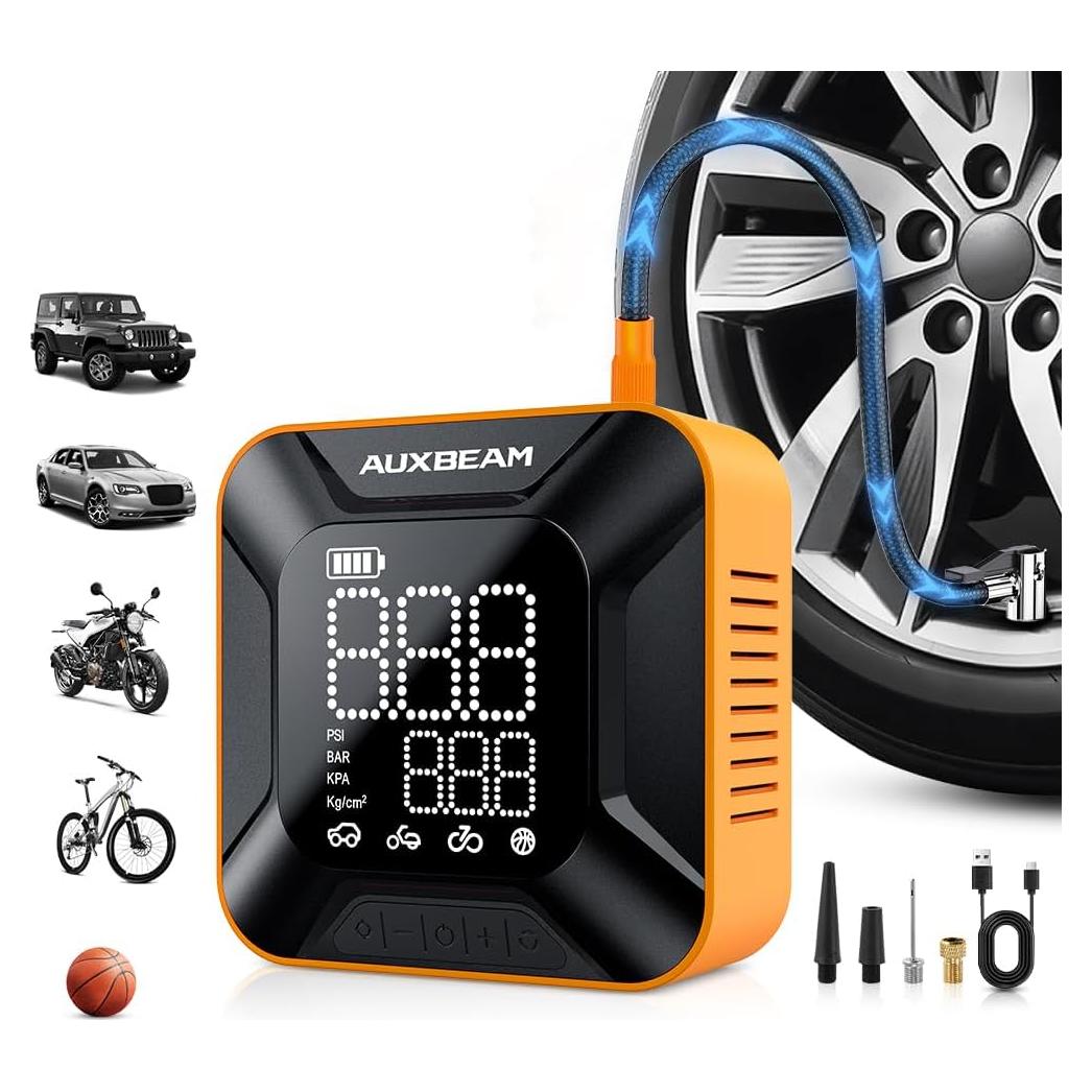Compresor de Aire Portátil Auxbeam Inflador Neumáticos 150 PSI