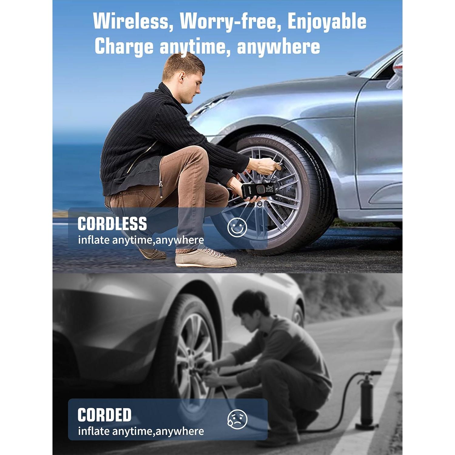 Compresor de Aire Portátil Cirvion 25000mAh 160 PSI Inalámbrico