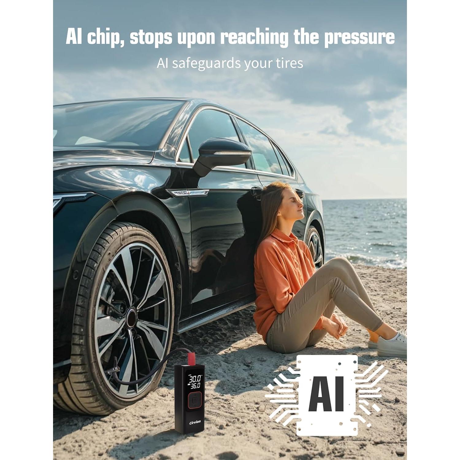 Compresor de Aire Portátil Cirvion 25000mAh 160 PSI Inalámbrico