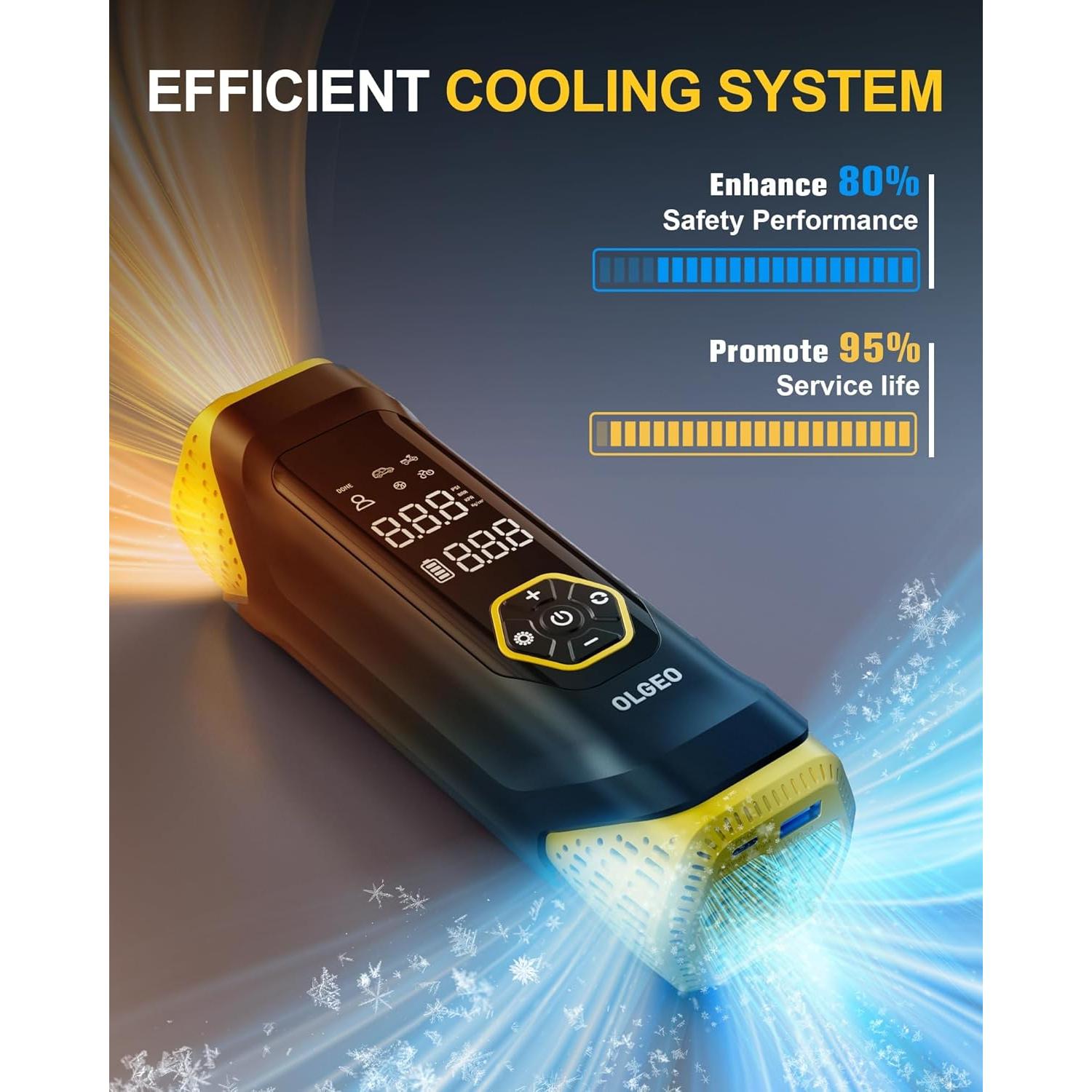 Compresor de Aire Portátil Olgeo M9 180 PSI Inalámbrico