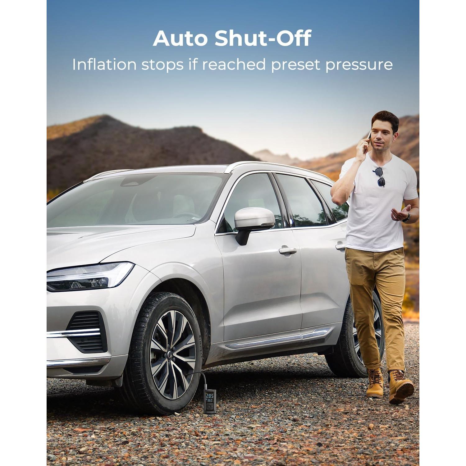 Compresor de Aire Portátil Syncwire SW2002 150 PSI Bomba Inteligente