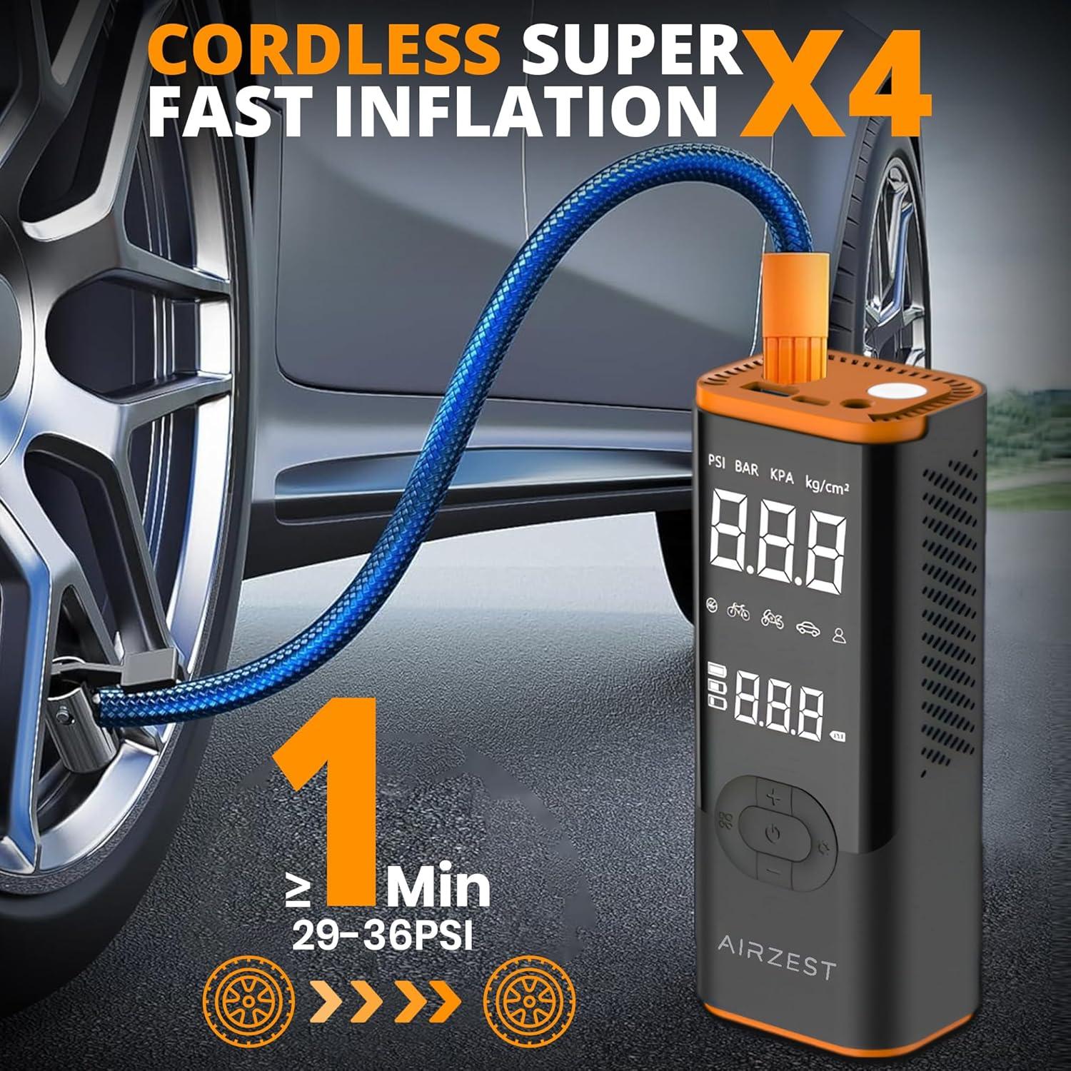 Inflador de Neumáticos Inalámbrico Airzest 150 PSI Portátil