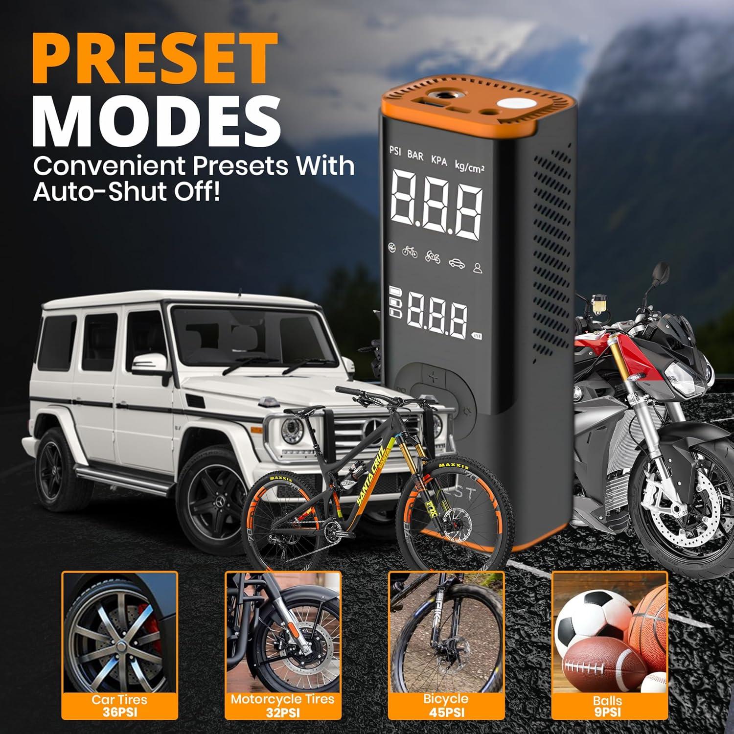 Inflador de Neumáticos Inalámbrico Airzest 150 PSI Portátil