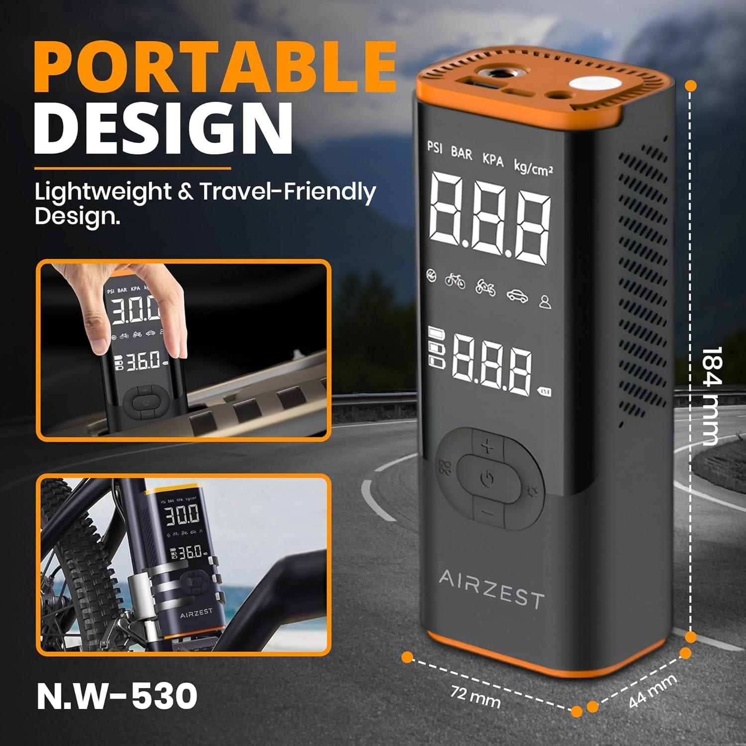 Inflador de Neumáticos Inalámbrico Airzest 150 PSI Portátil