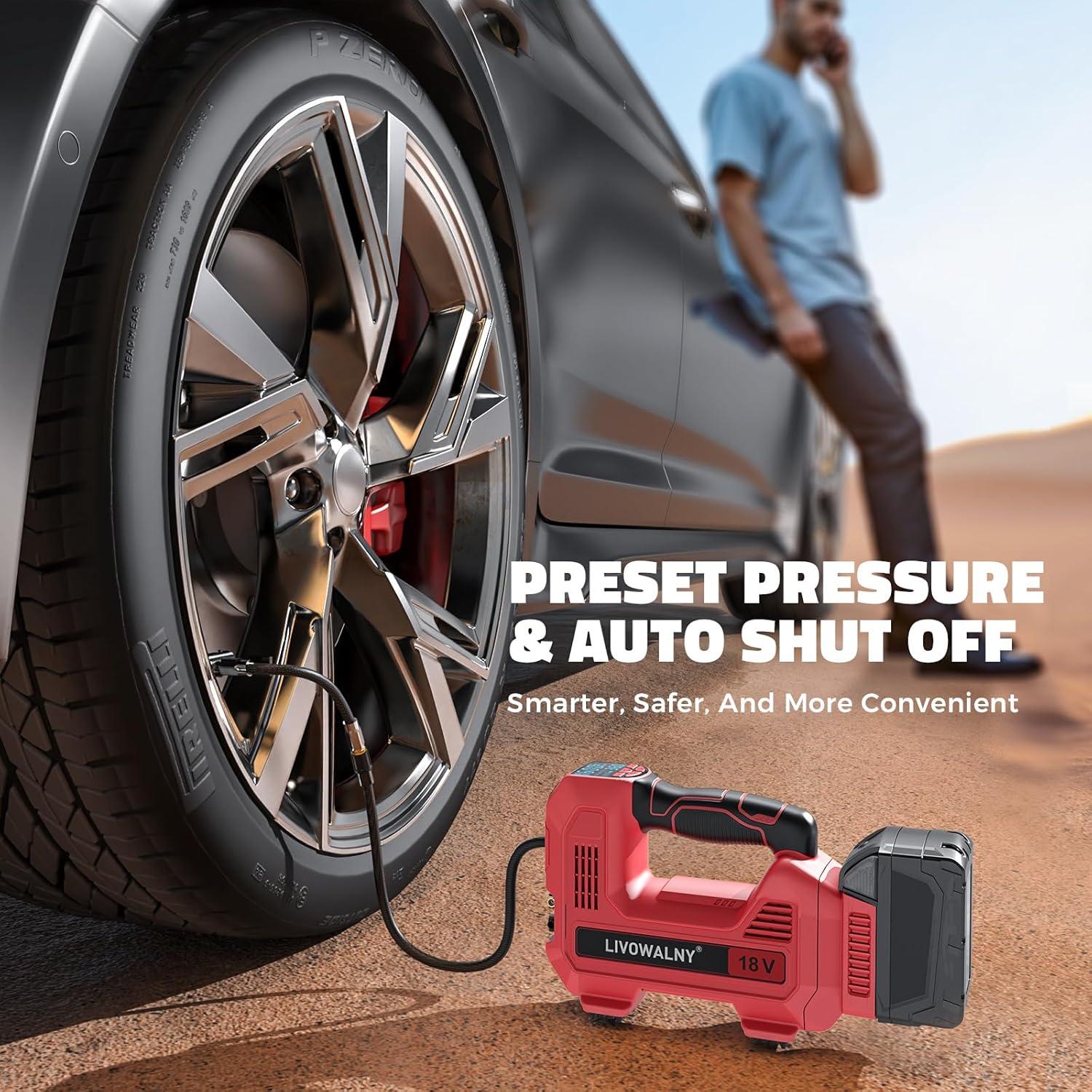 Compresor de Aire Portátil 18V Milwaukee - 160 PSI con Manómetro