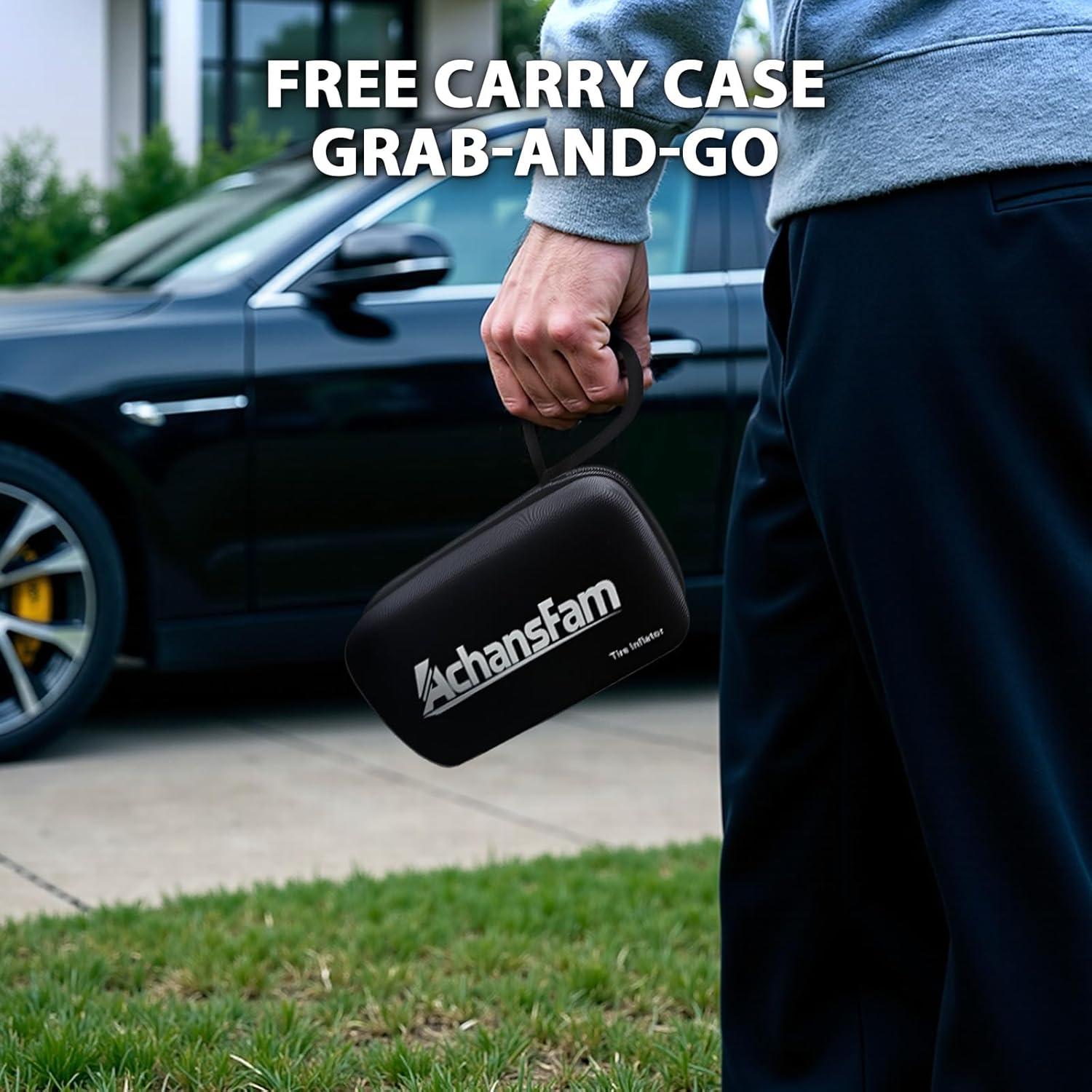 Compresor de Aire Portátil Achansfam 150 PSI Bomba Inalámbrica