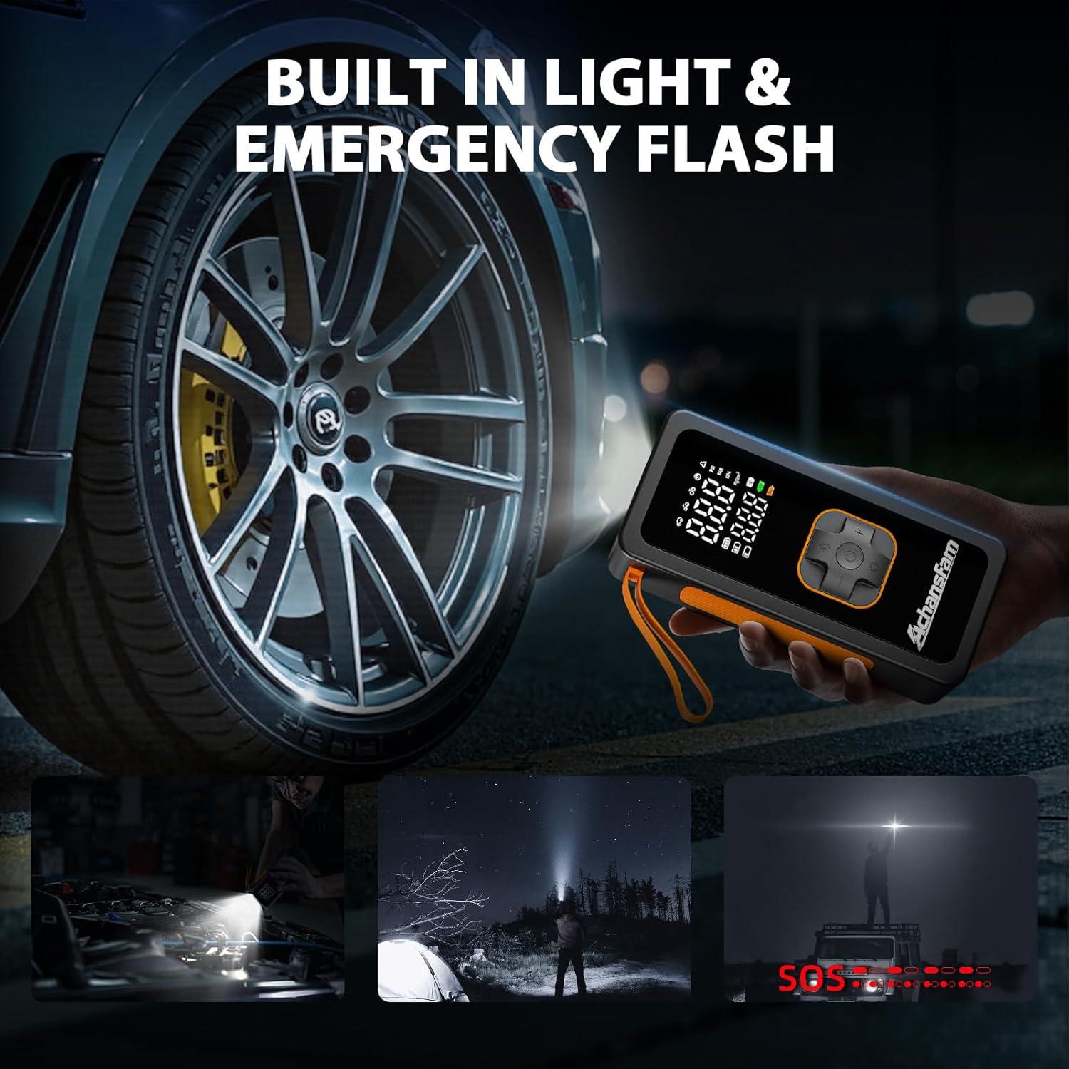 Compresor de Aire Portátil Achansfam 150 PSI Bomba Inalámbrica