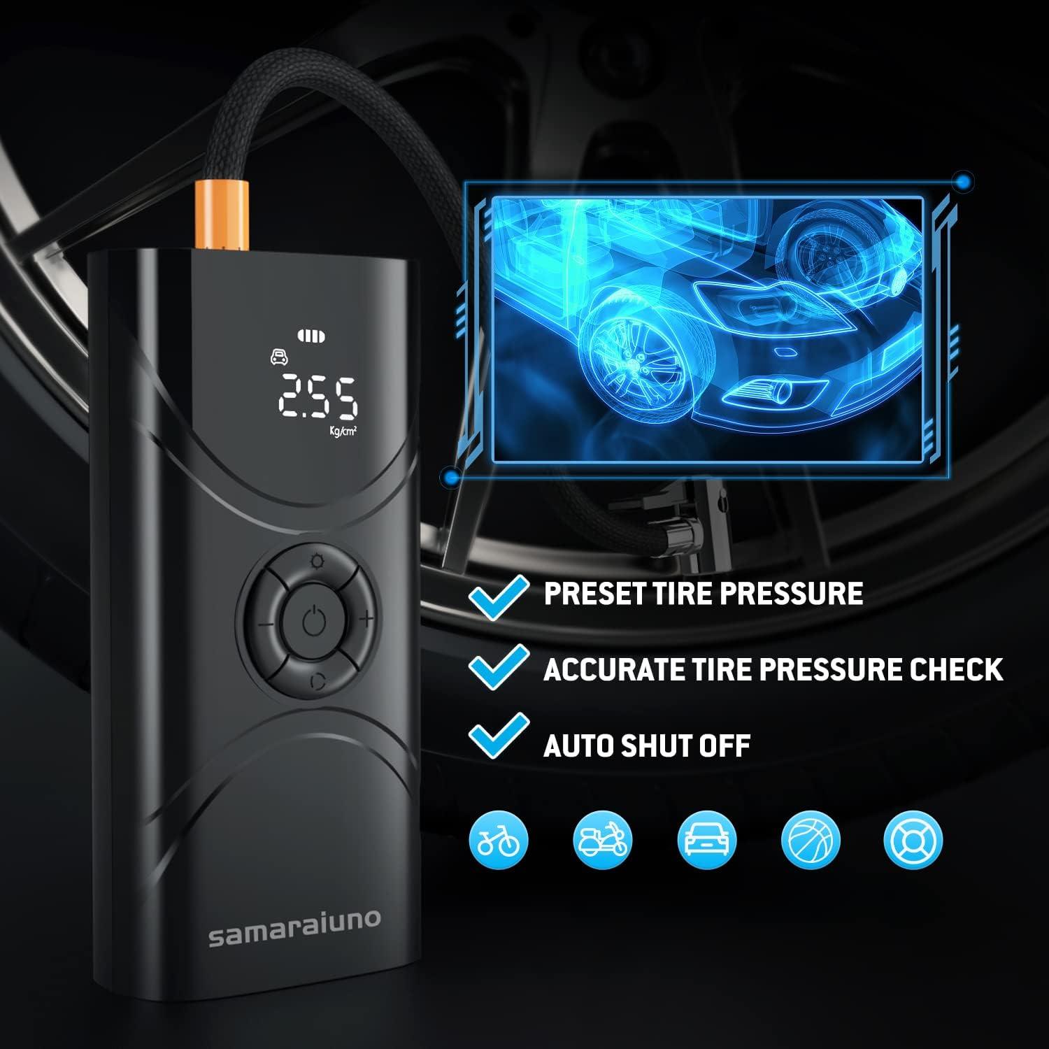 Compresor de Aire Portátil Samaraiuno 150 PSI Batería 6000mAh