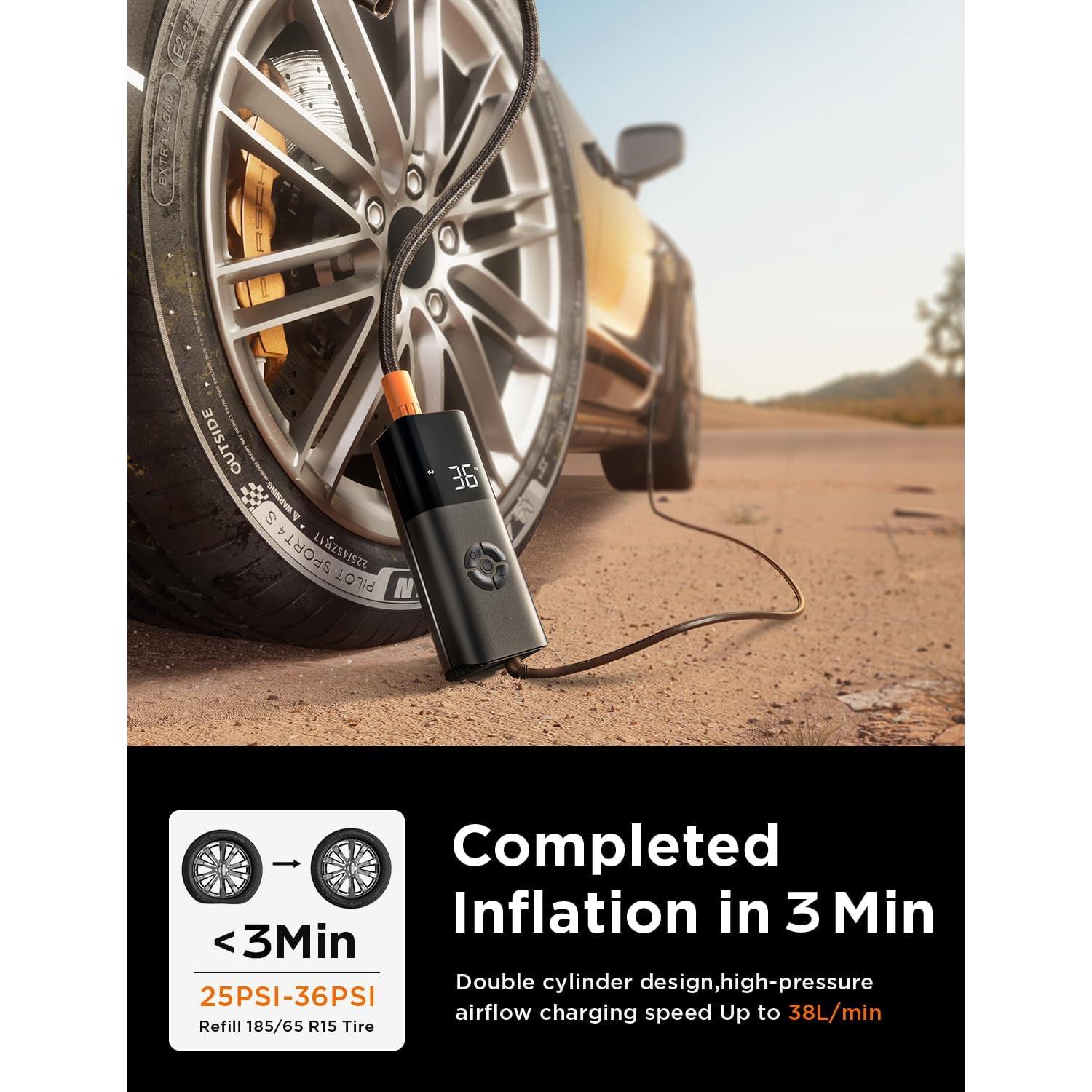 Compresor de Aire Portátil LISEN 12V 38L/min 150PSI