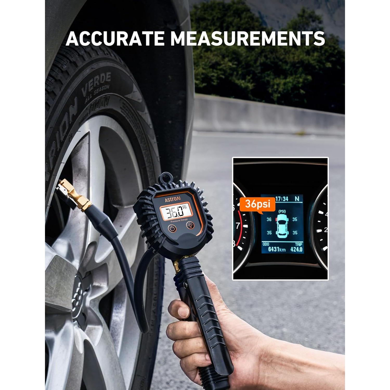 Medidor de Presión de Neumáticos Digital AstroAI 250 PSI