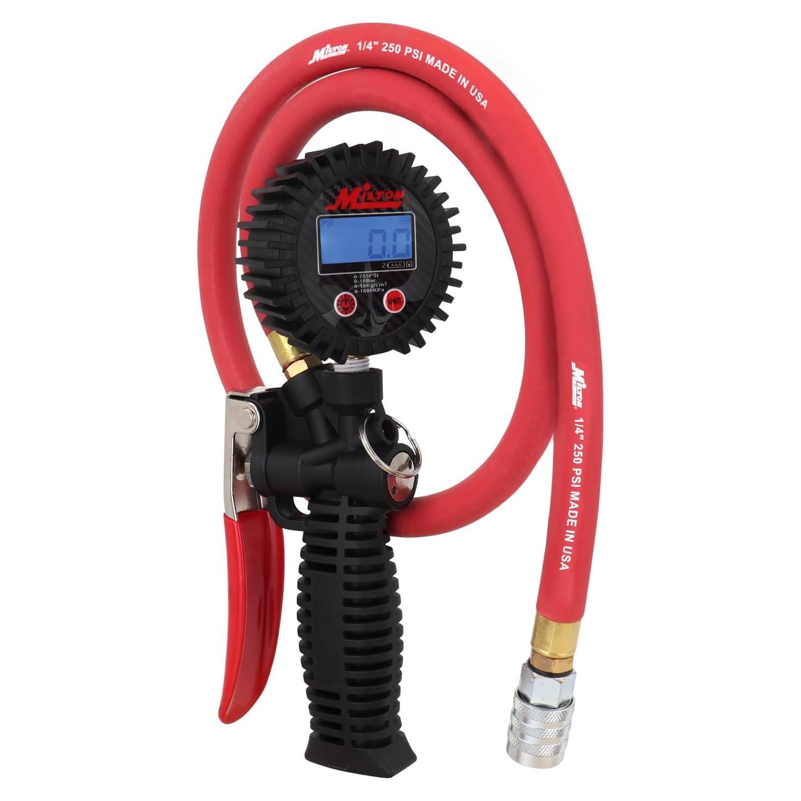 Inflador Digital de Neumáticos Milton 572D con Manómetro 255 PSI