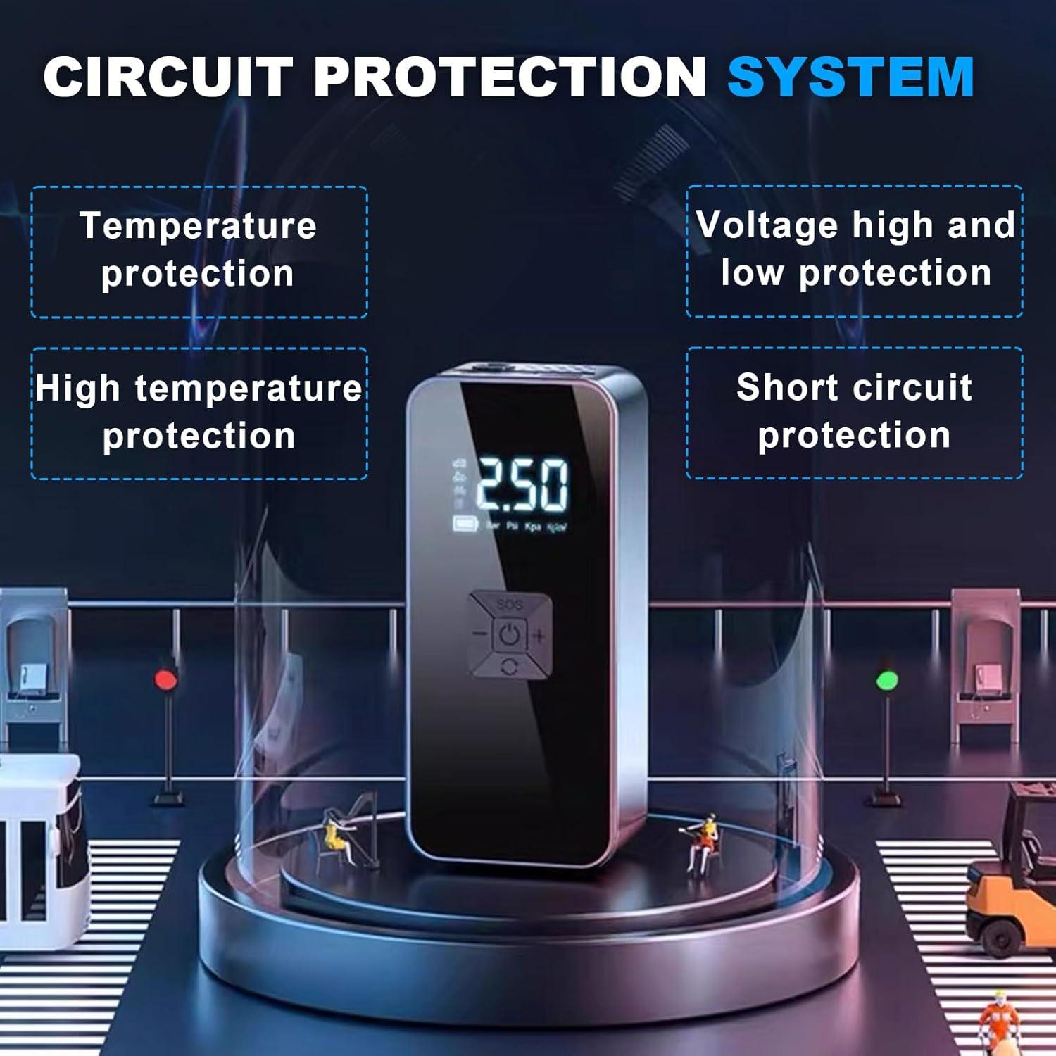 Arrancador de Batería EDOMOL LX0301 con Compresor 150 PSI