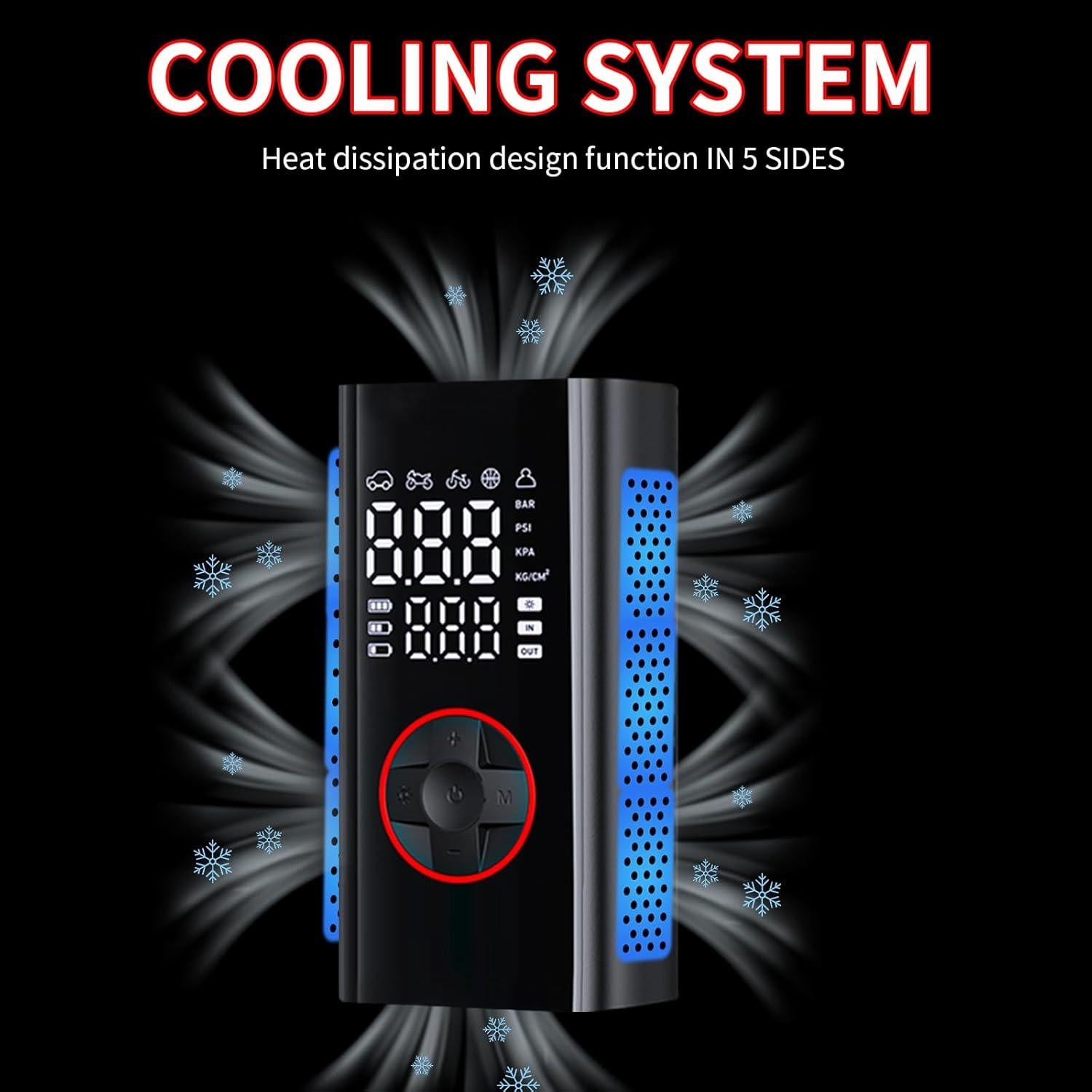 Compresor de Aire Portátil WONERBE T10 - 150 PSI, 5 Modos