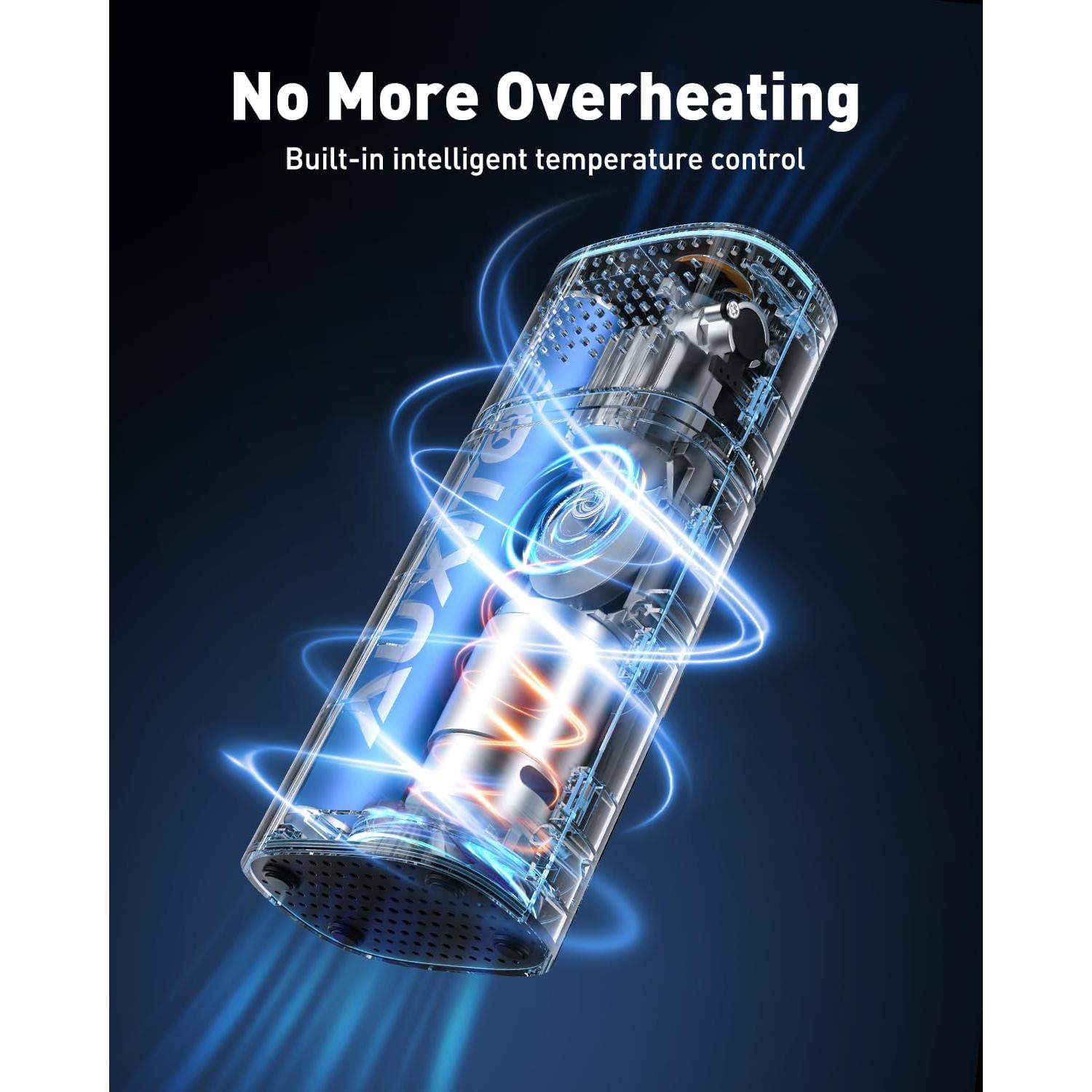 Compresor de Aire Portátil AUXITO 150 PSI - Bomba Inalámbrica con Manómetro Digital