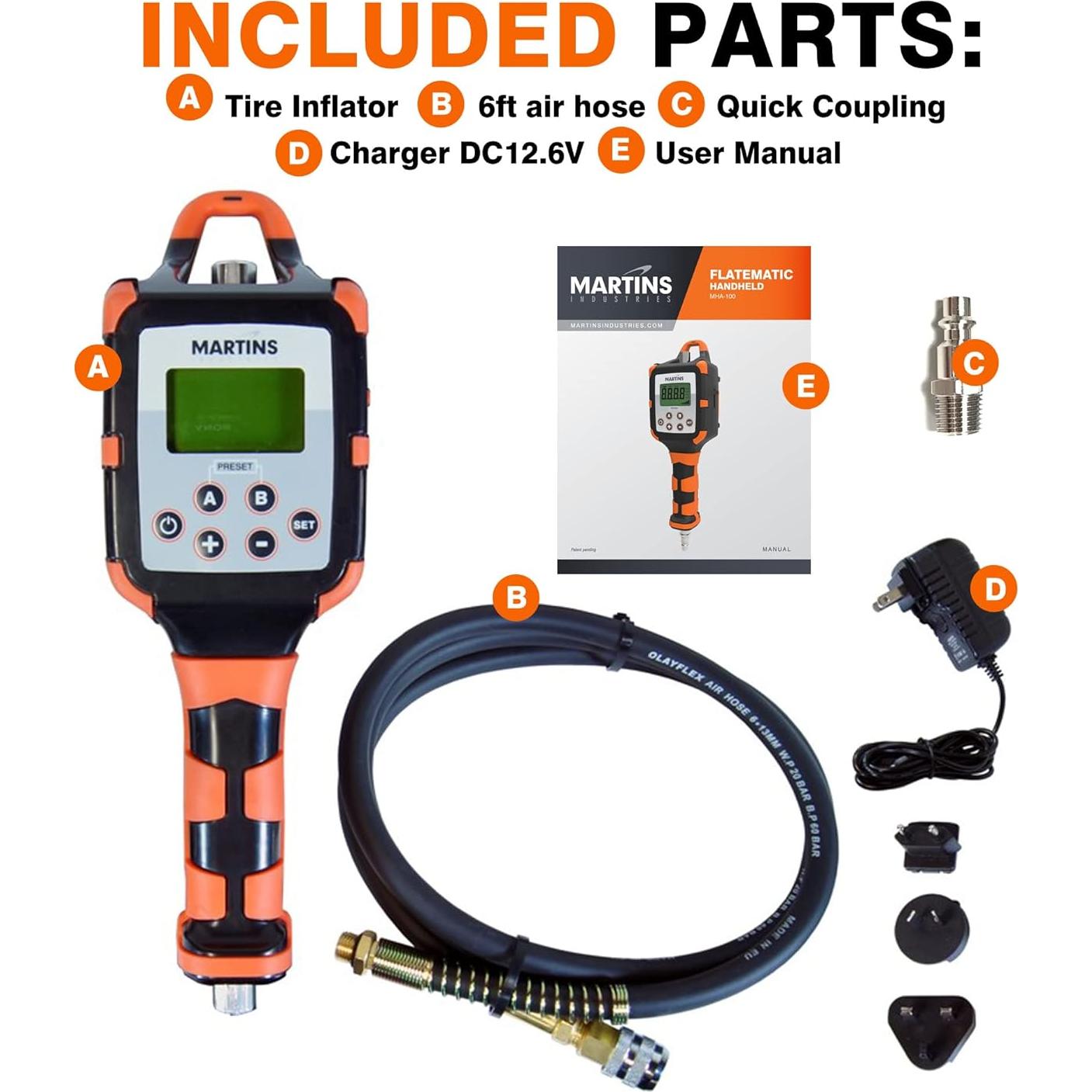 Inflador Automático de Neumáticos Martins Industries MHA-100 - 174 PSI