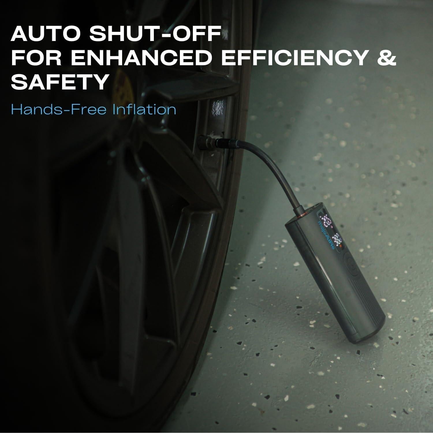 Compresor de Aire Portátil MOJOAIRE con Manómetro y Linterna