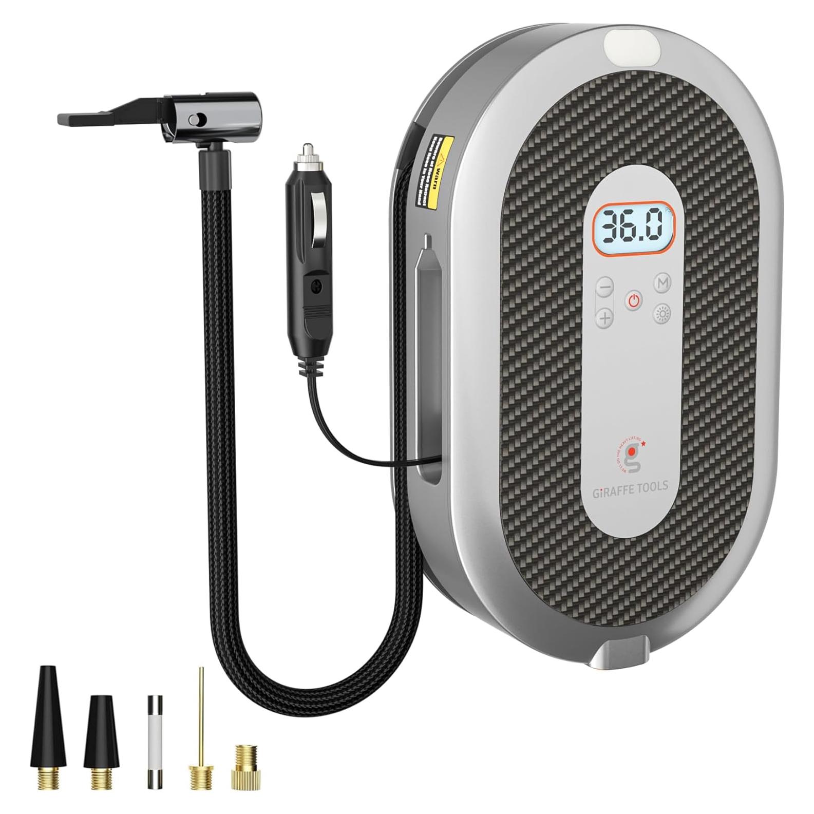 Compresor de Aire Portátil Giraffe Tools 150 PSI 12V con Luz LED