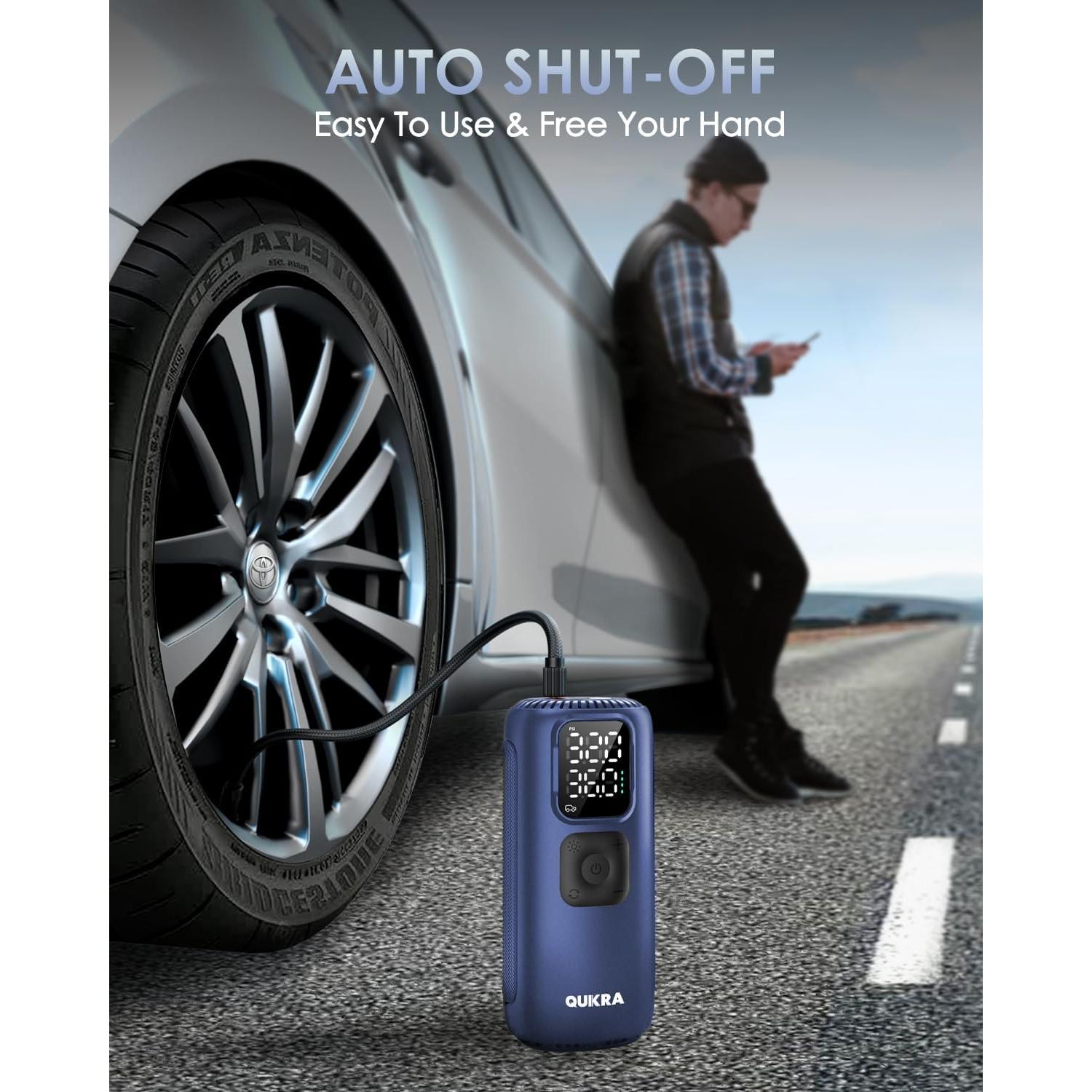 Compresor de Aire Portátil Quikra T22 160PSI Inalámbrico