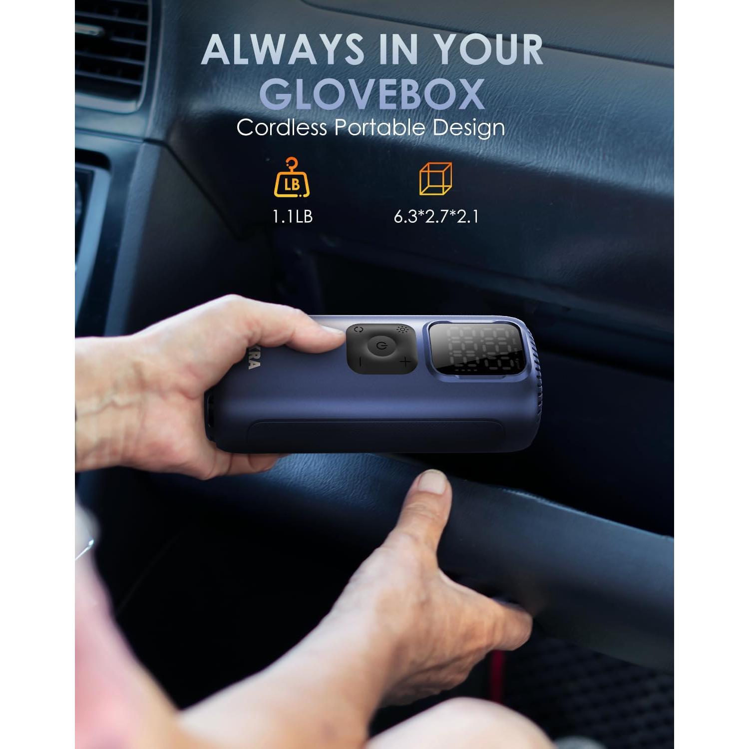 Compresor de Aire Portátil Quikra T22 160PSI Inalámbrico