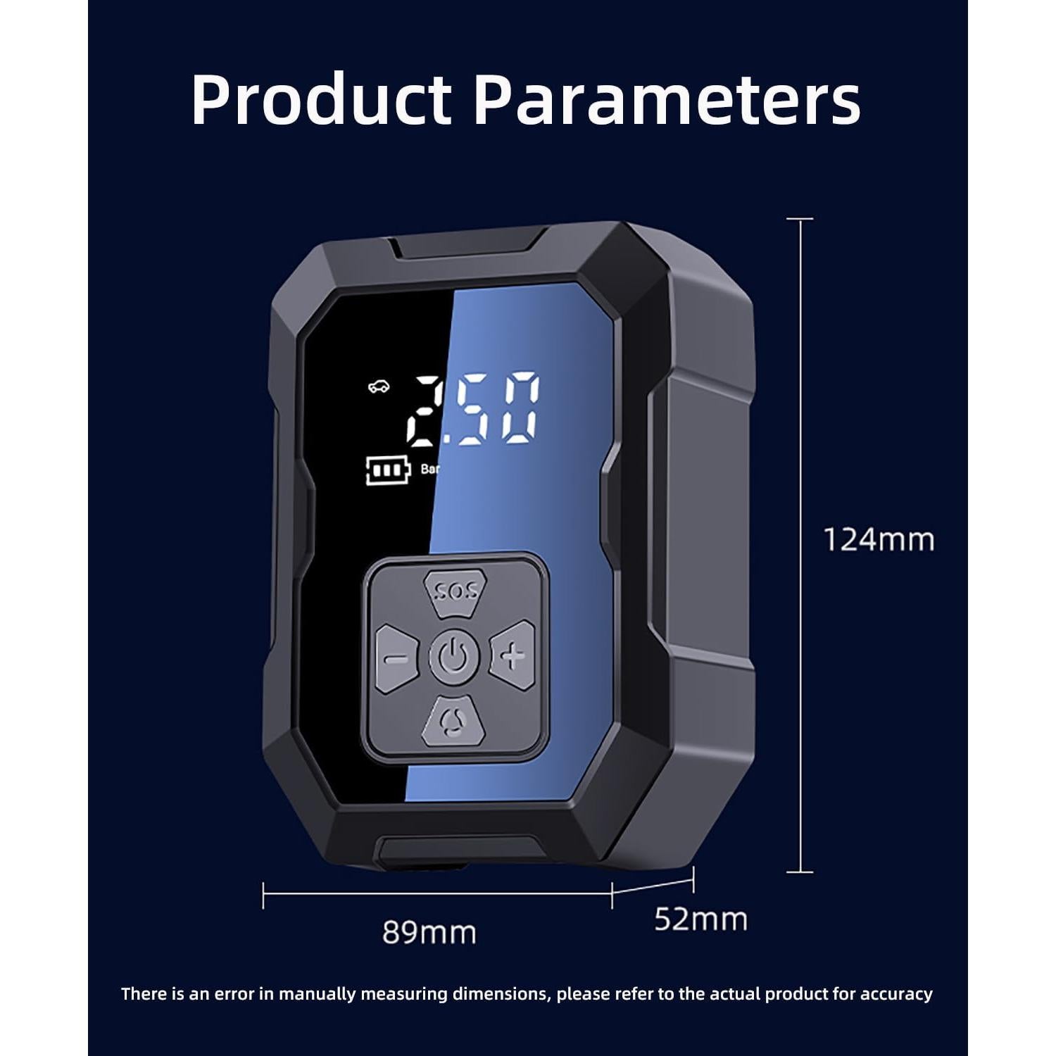 Compresor de Aire Portátil Gonlylai 150PSI para Coche y Bicicleta