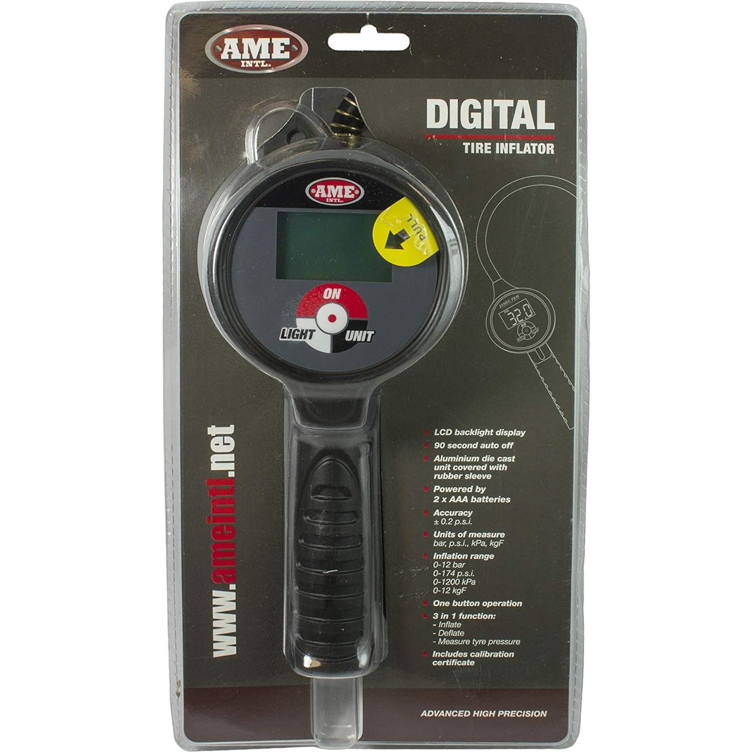 Inflador Digital de Neumáticos AME INTL 24867 - Precisión 0.14 bar