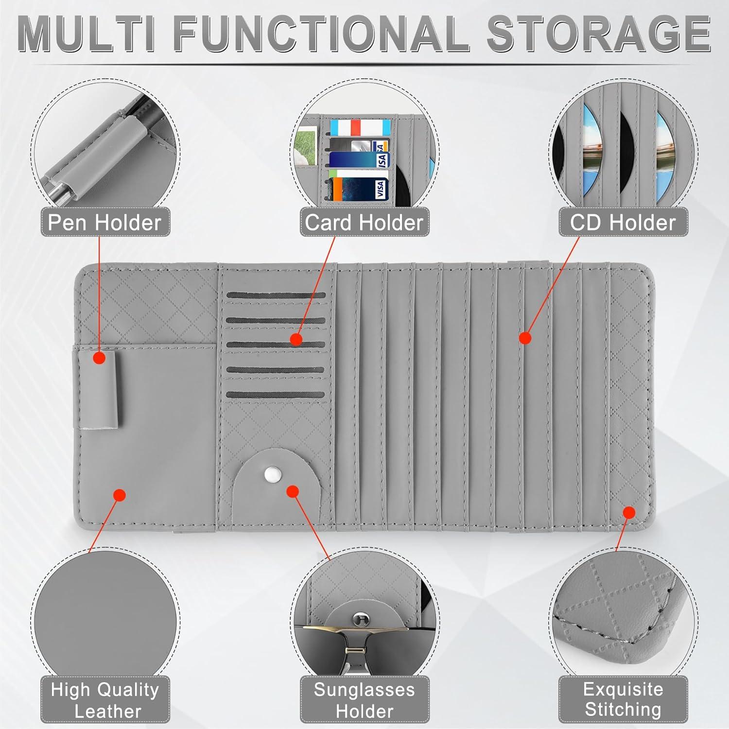 Soporte de CD para Visera de Sol Alpmosn - Organizador Gris