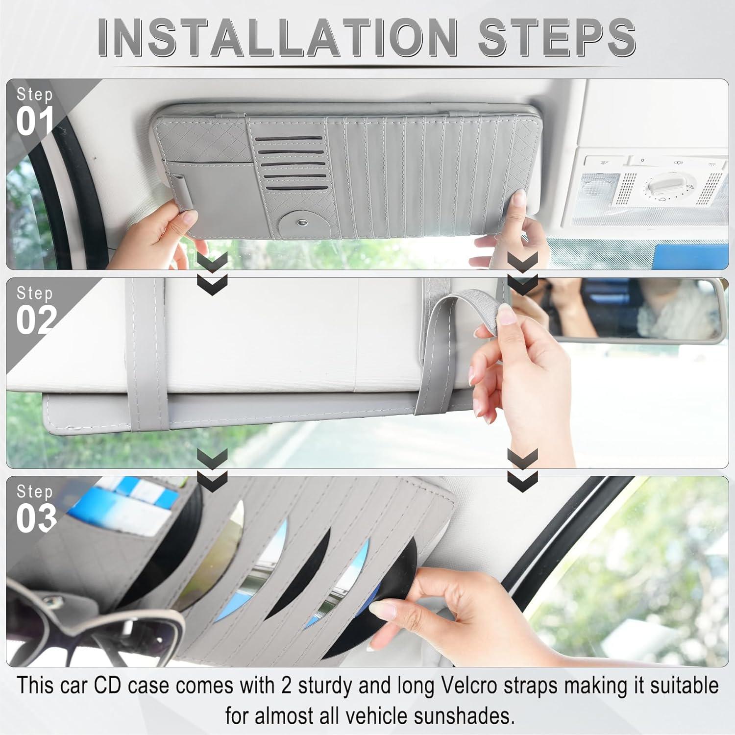 Soporte de CD para Visera de Sol Alpmosn - Organizador Gris