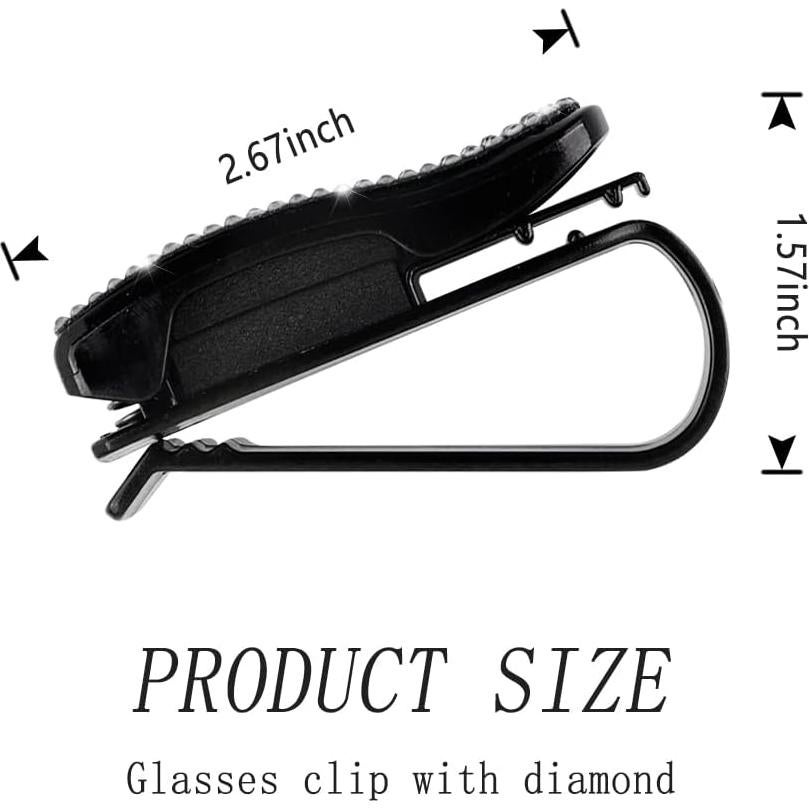 Juego de 2 Sujetadores de Gafas de Sol Turcee con Rhinestones