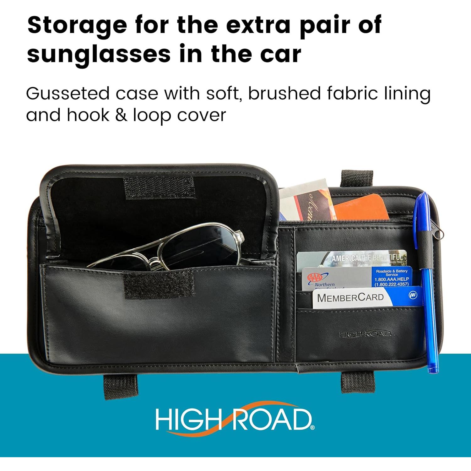 Soporte Organizador de Gafas de Sol para Visera de Coche High Road