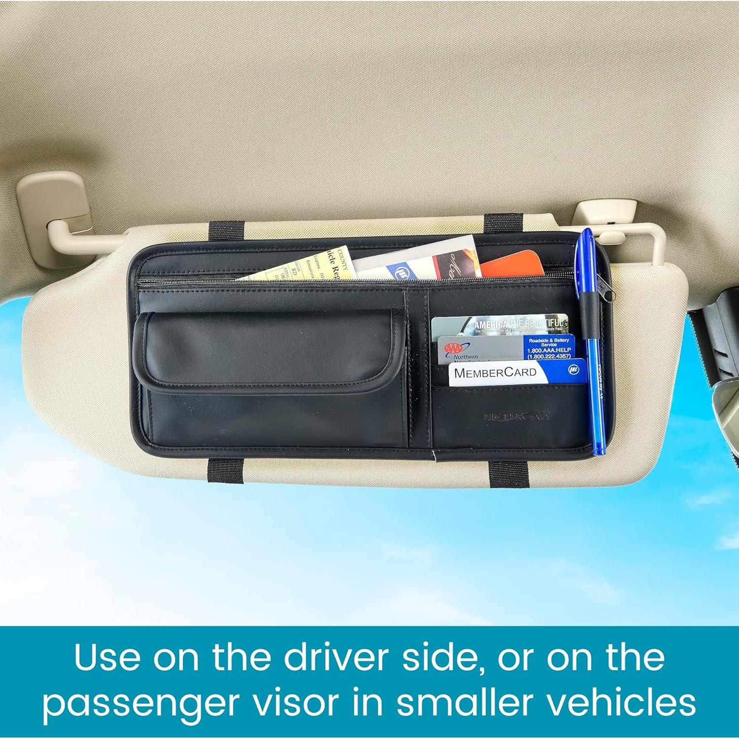 Soporte Organizador de Gafas de Sol para Visera de Coche High Road
