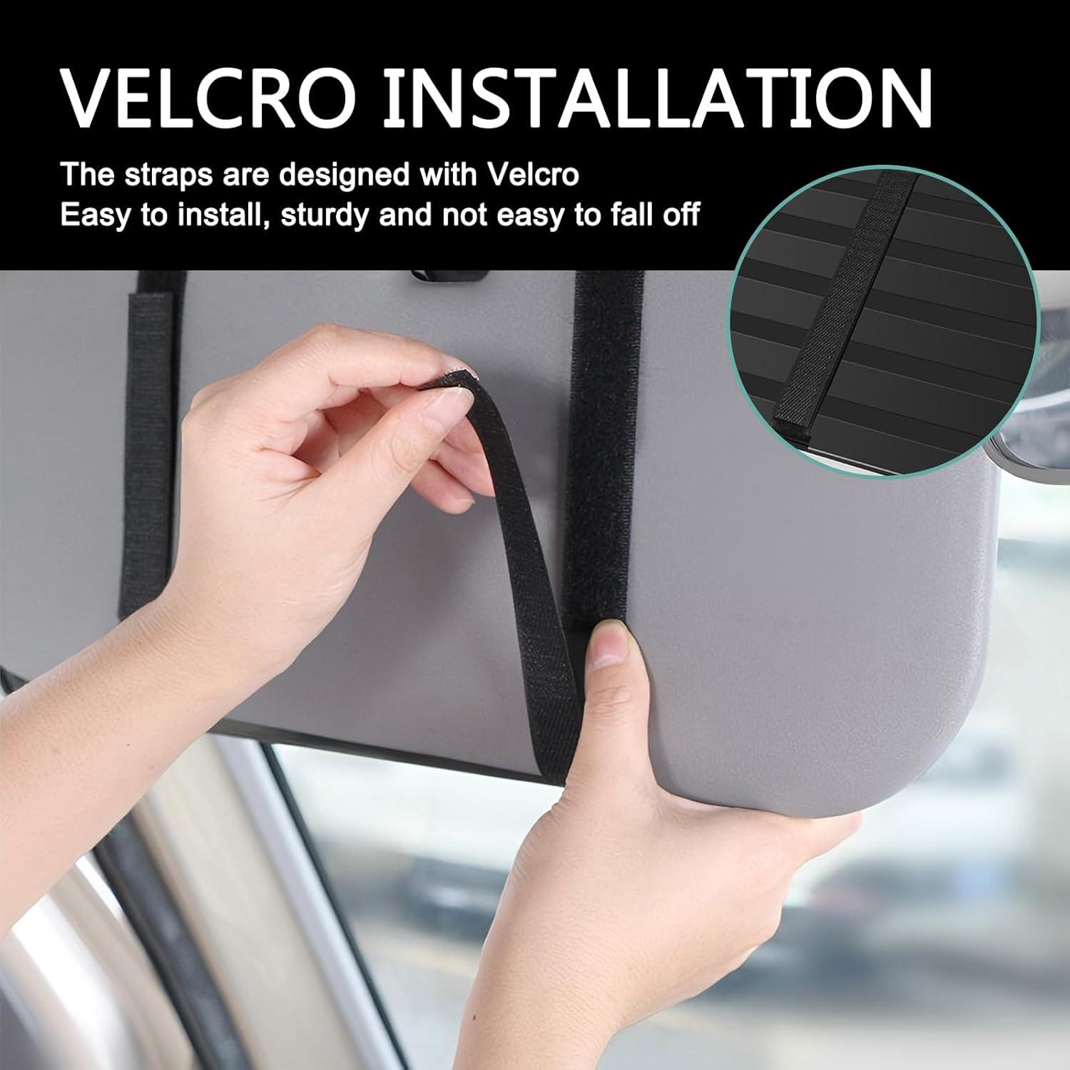 Organizador de Visera de Coche MLY en Cuero Negro Impermeable