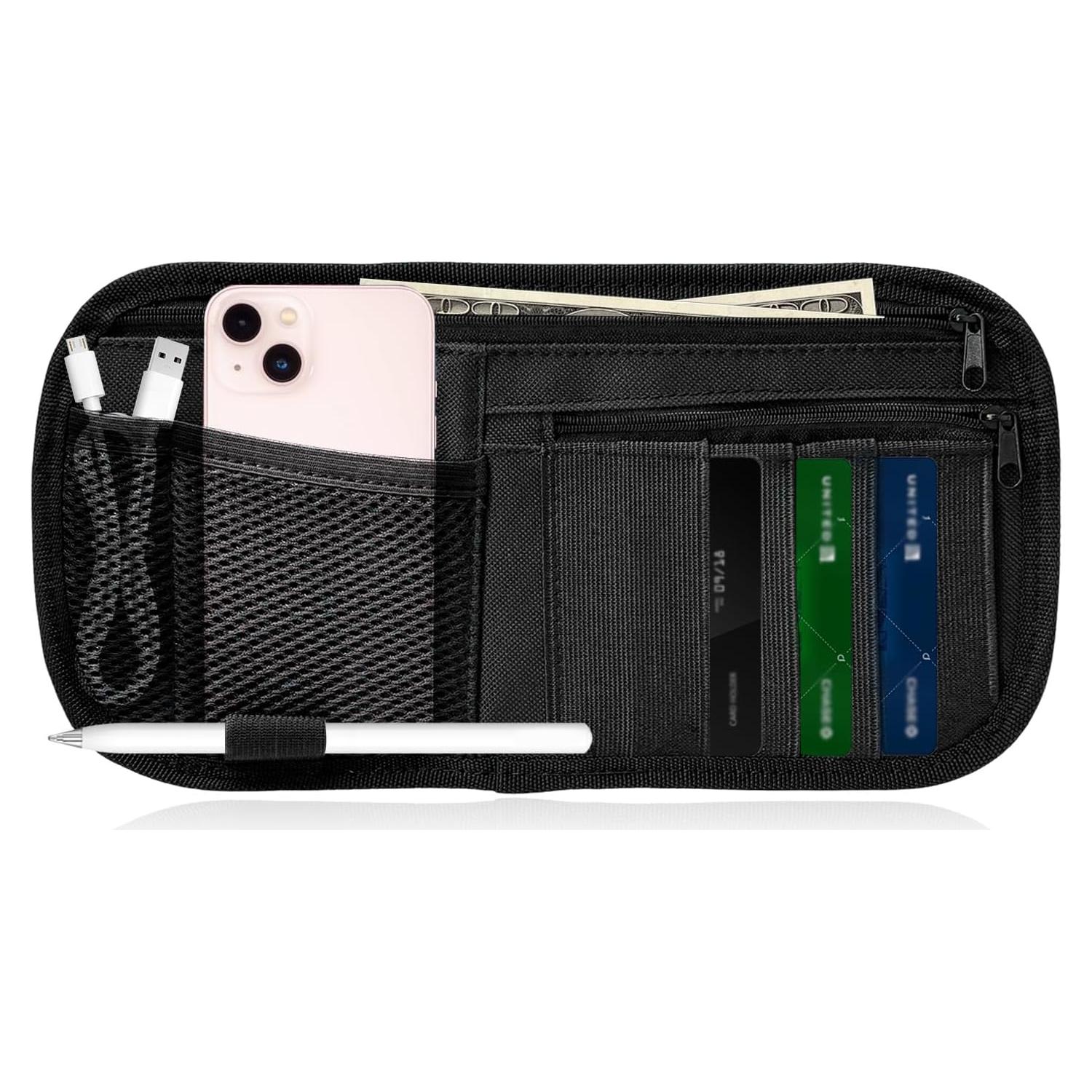 Organizador de Visera de Coche SHMZK 30x15 cm Multi-Bolsillo