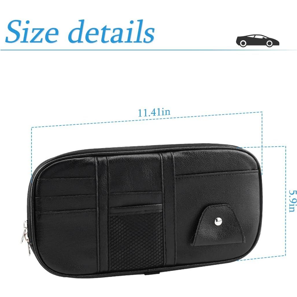 Organizador de Visera de Coche AUCELI en Cuero PU Gris