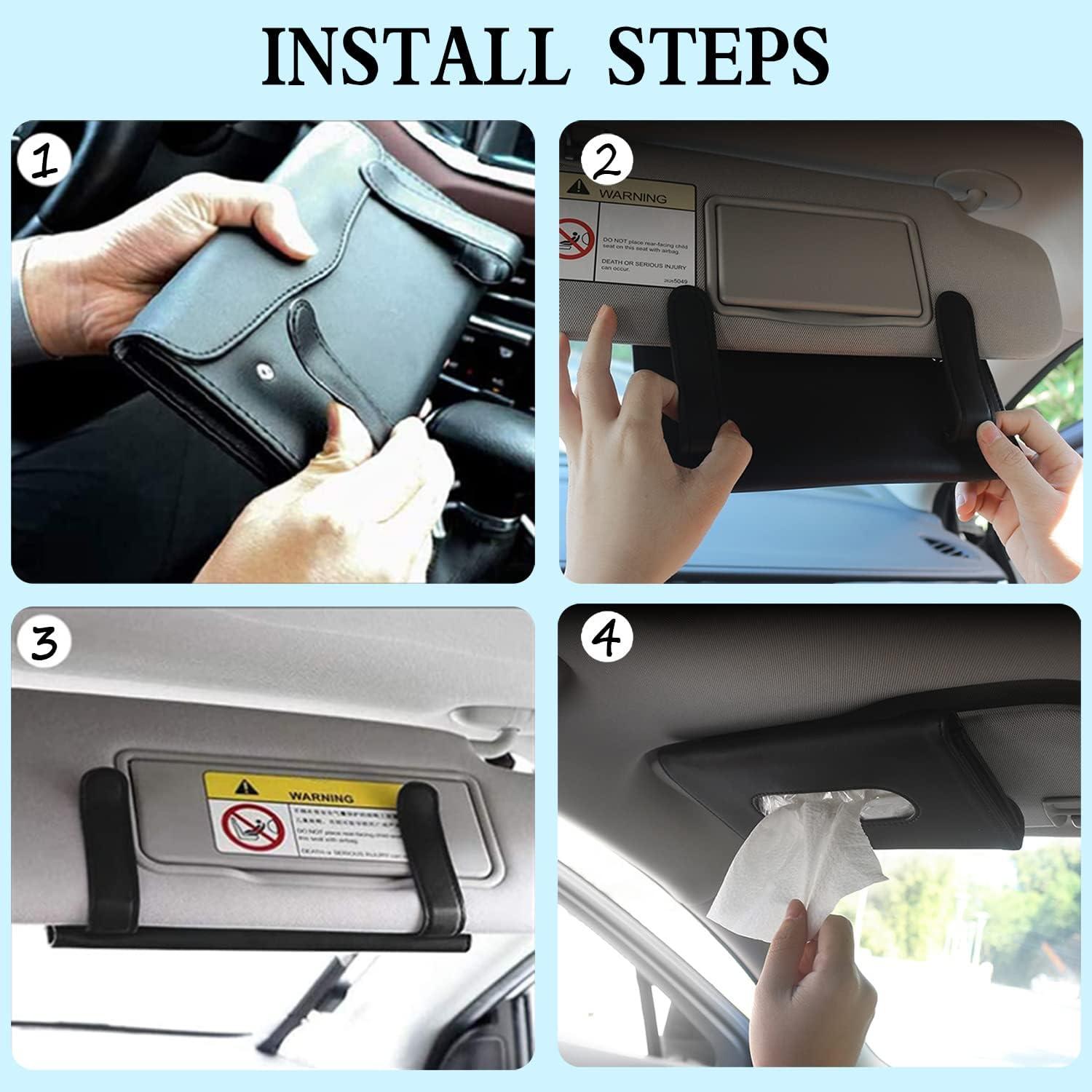 Soporte de Tejido para Auto Langmeil, Paquete de 2, Cuero PU