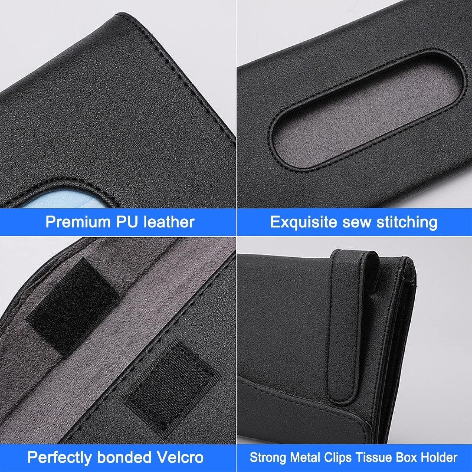 Soporte de Tejido para Auto Langmeil, Paquete de 2, Cuero PU