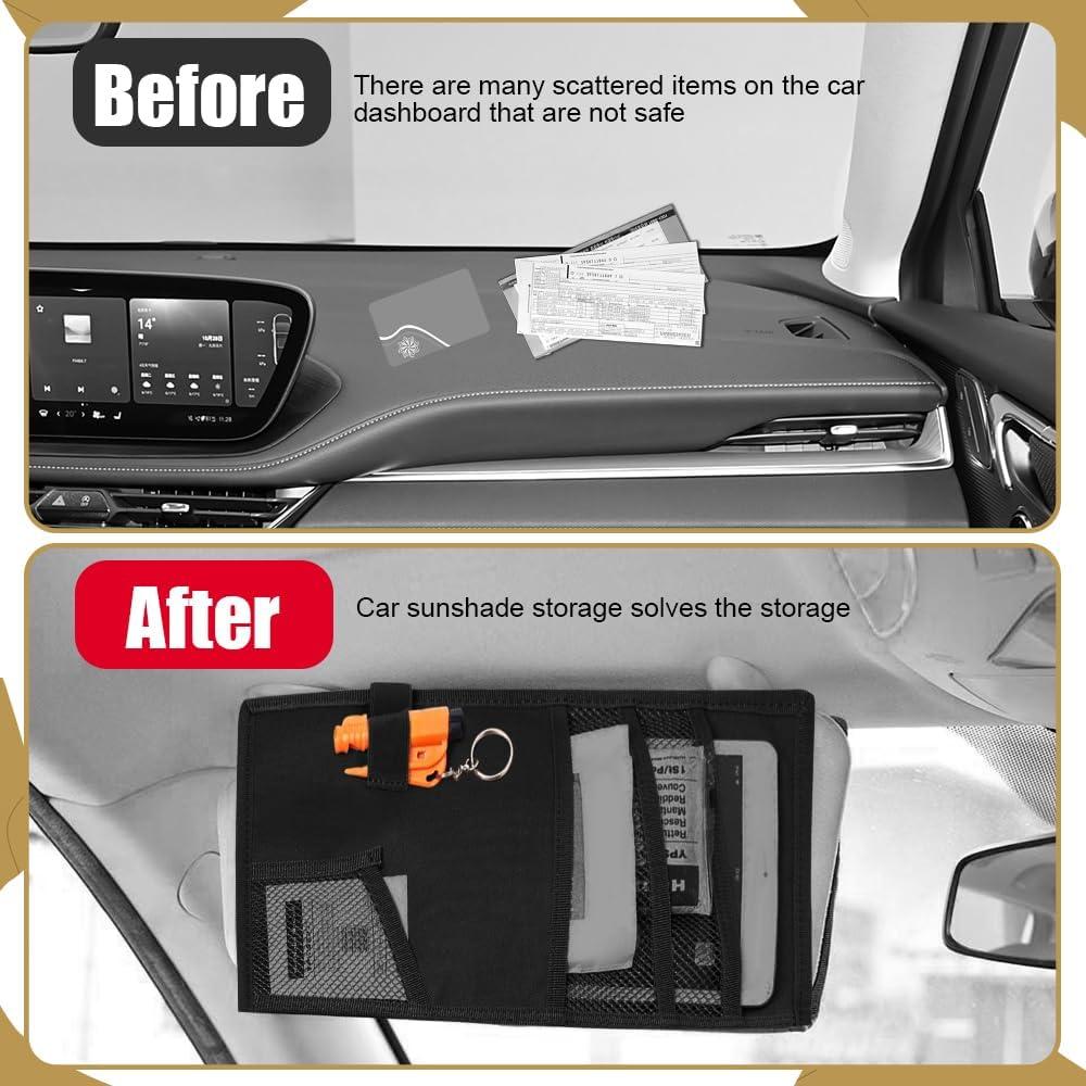 Organizador de Visor Molle QZTYTY para Coche - Negro 35x36cm
