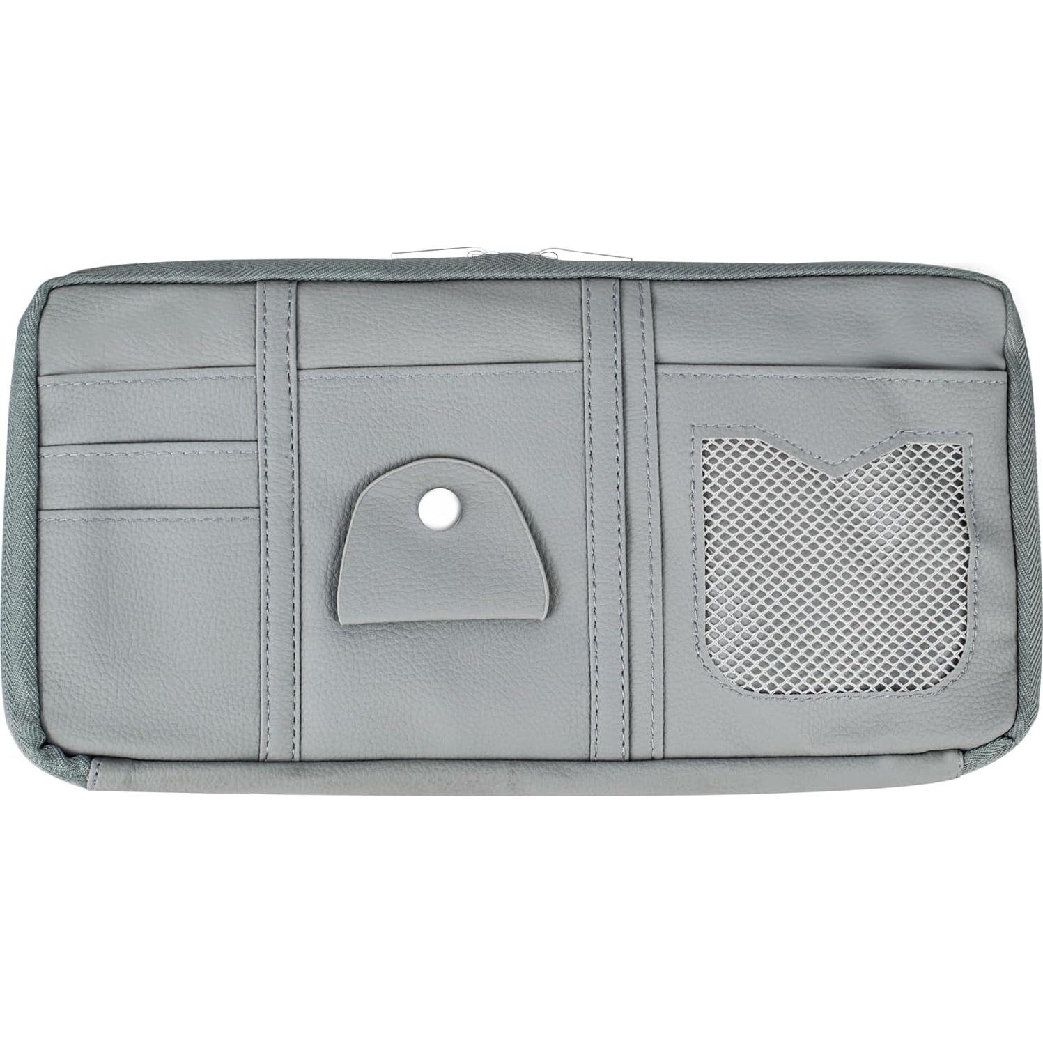 Organizador de Visera de Coche TOPDADA Gris con Doble Cierre