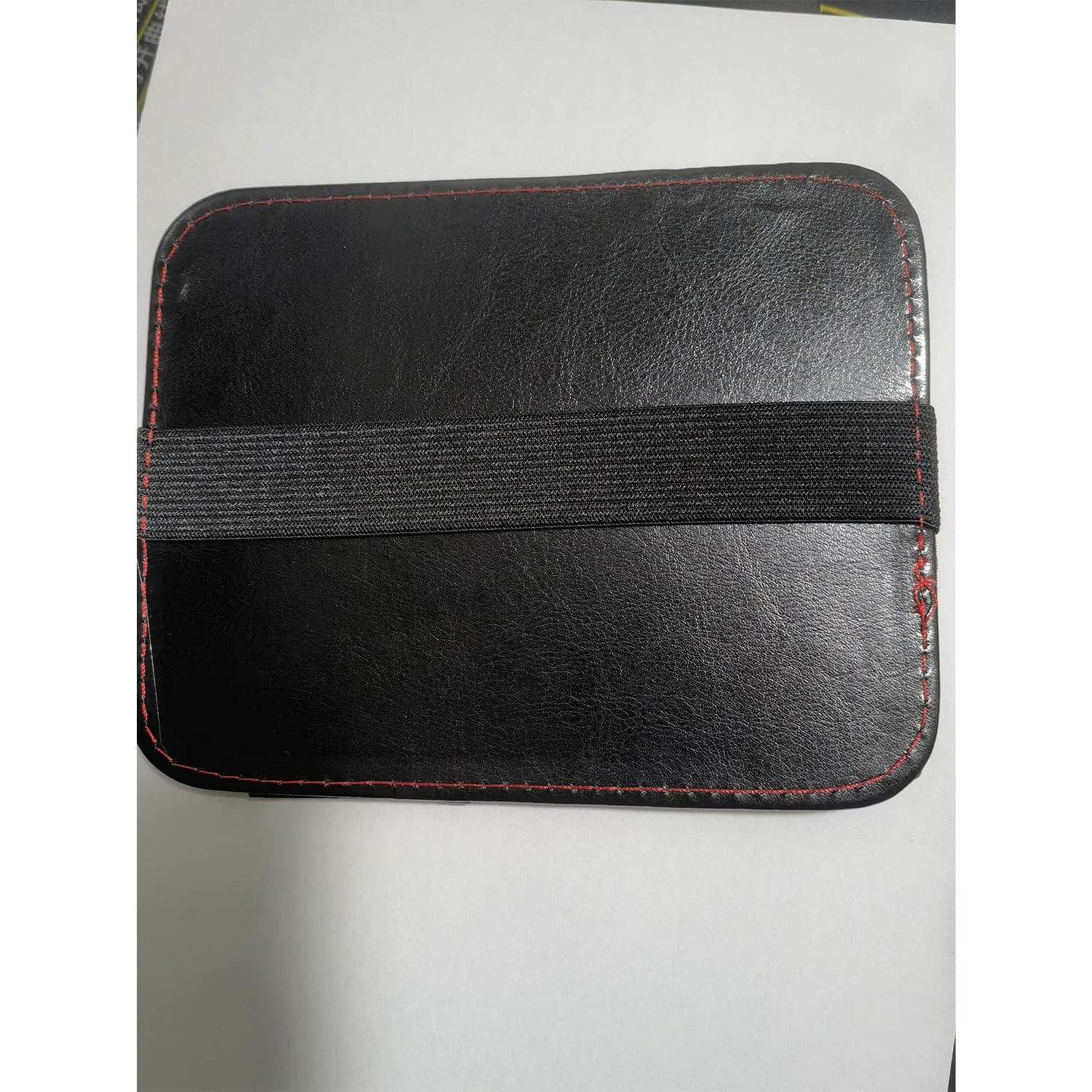 Organizador de Visera Solar Qishing 01 - Cuero PU, 16.7x13.4cm