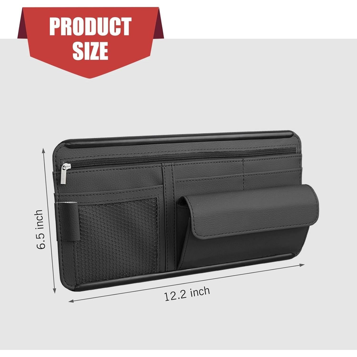 Organizador de Visera de Coche Anyhut - Bolsa de Almacenamiento Negra