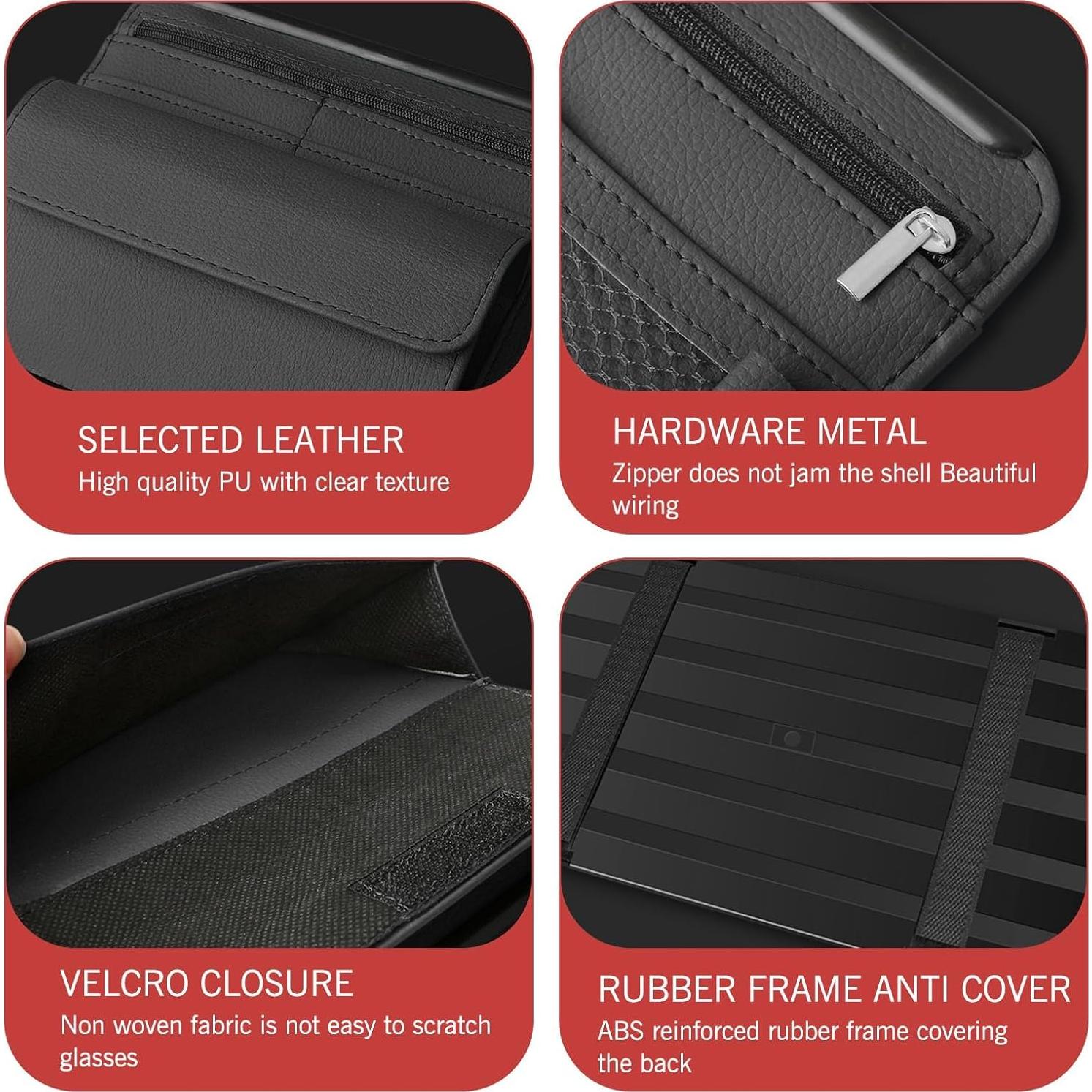 Organizador de Visera de Coche Anyhut - Bolsa de Almacenamiento Negra